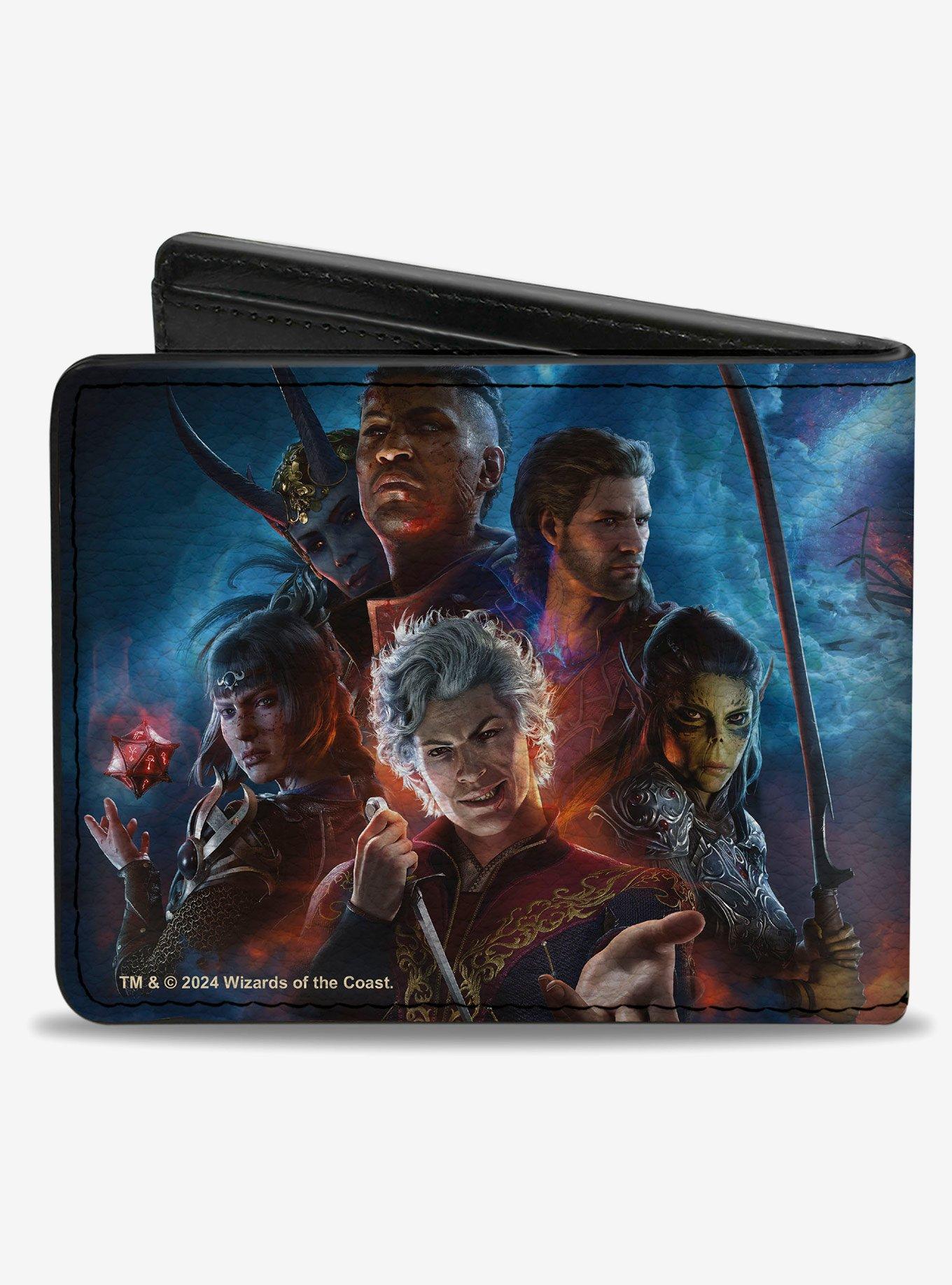 Baldur's Gate 3 Group Pose Scenes and Title Logo Bifold Wallet, , hi-res