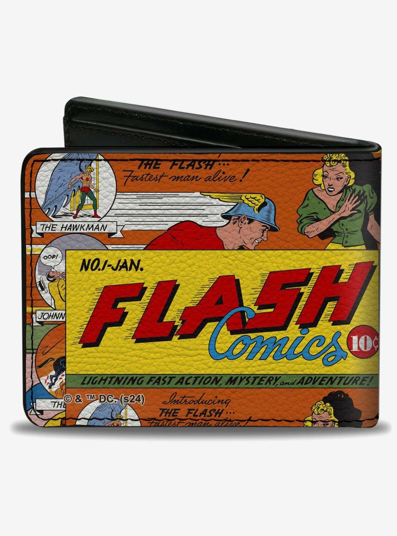 DC Comics Classic Introducing the Flash Comic Book Panels Collage Bifold Wallet, , hi-res