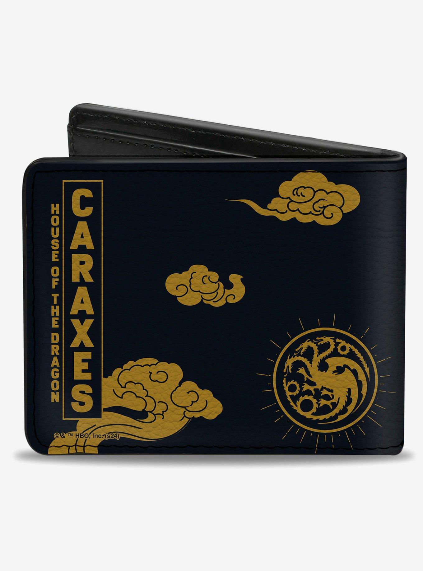 House of the Dragon Caraxes Breathing Fire Pose and Clouds Bifold Wallet, , hi-res