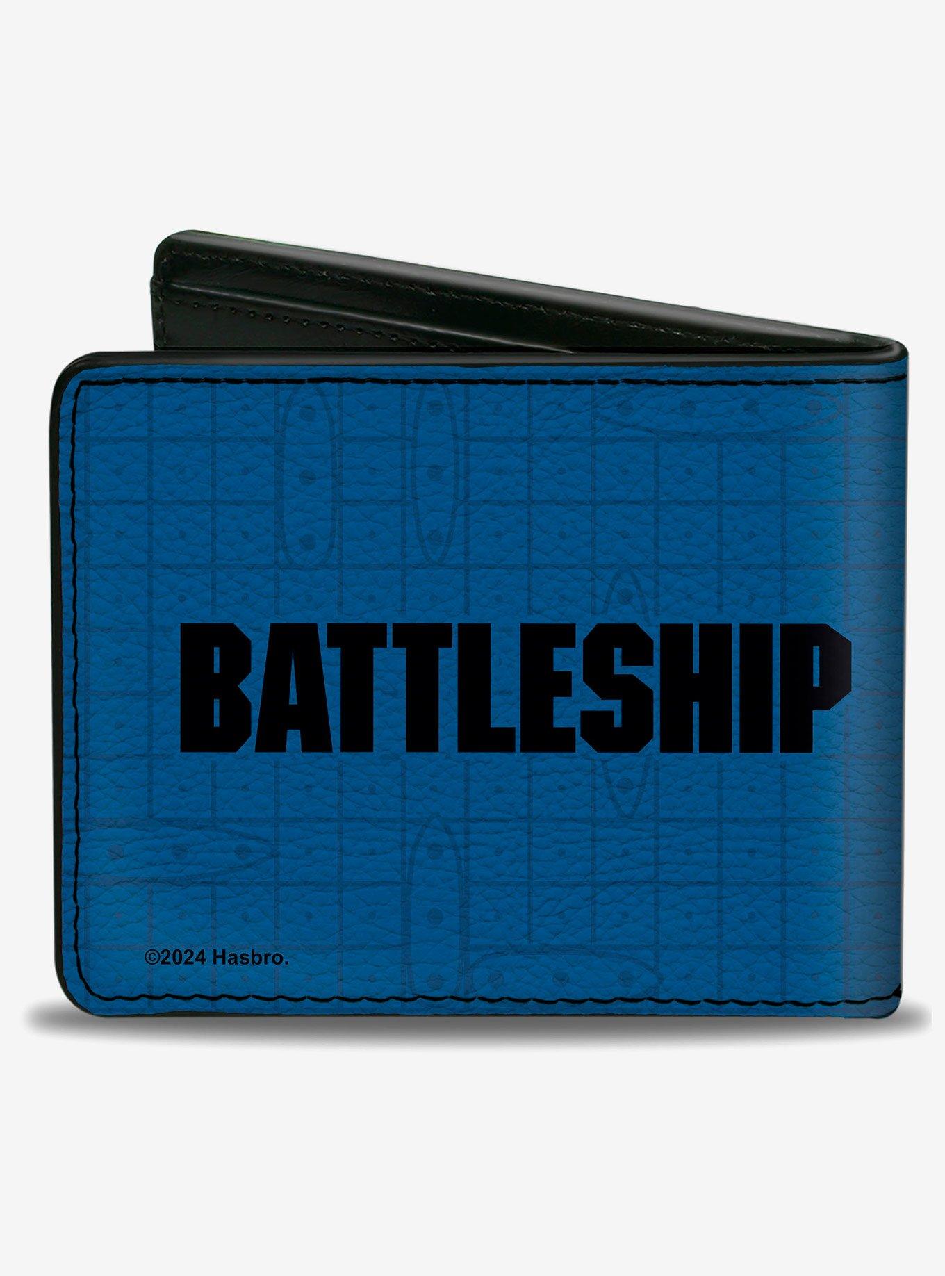 Battleship One Hit Wonder and Logo Ocean Grid Bifold Wallet, , hi-res