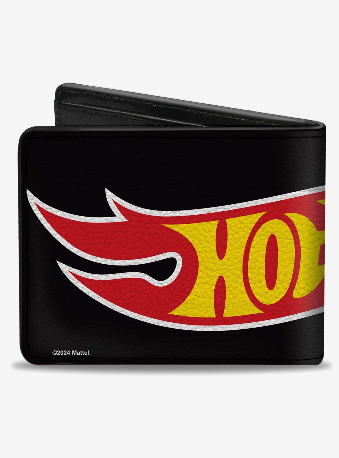 Mattel Hot Wheels Classic Flame Logo Stretch Bifold Wallet