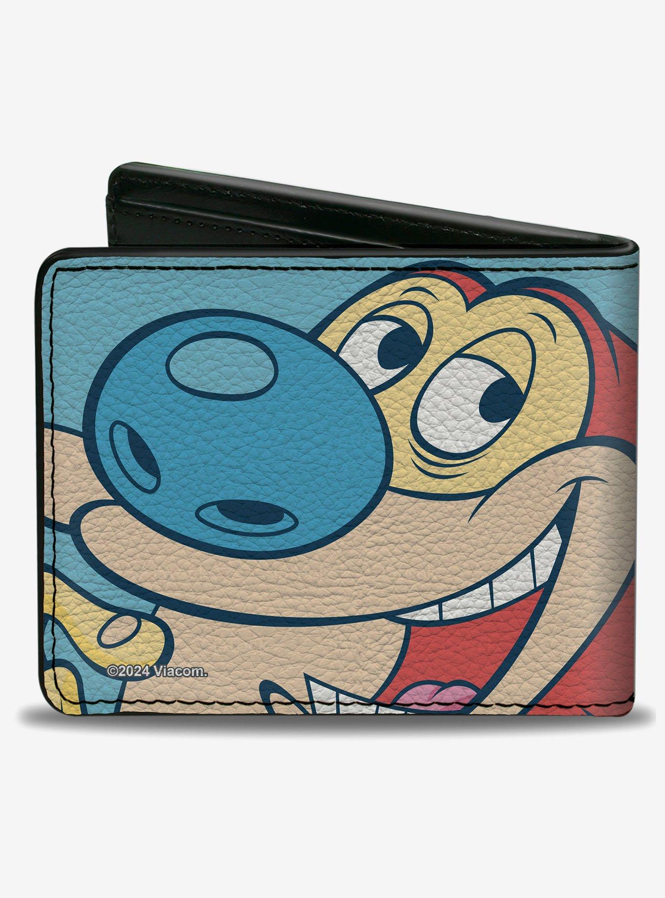 Ren and Stimpy Character Face Close Ups Light Bifold Wallet, , hi-res