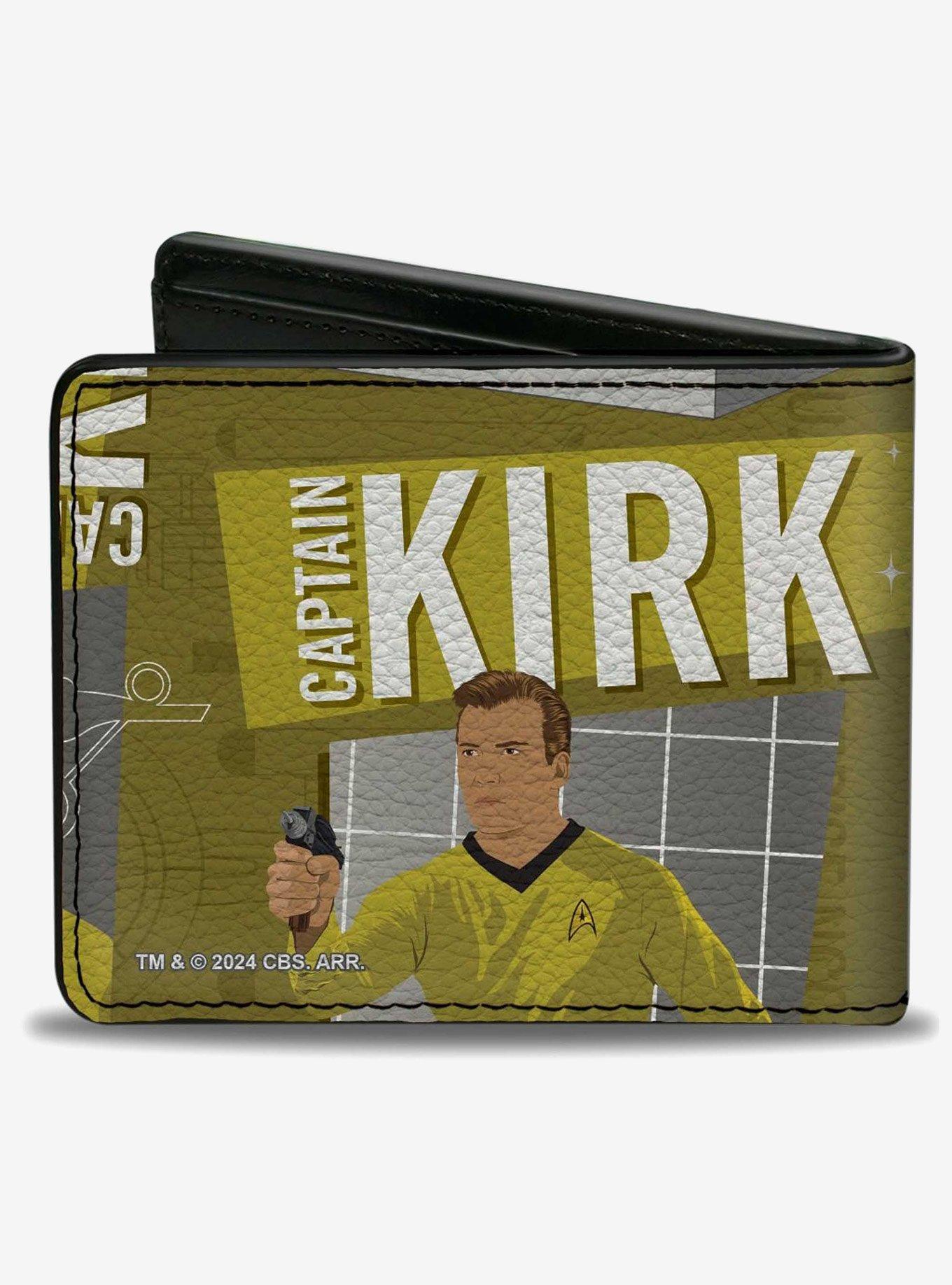 Star Trek Captain Kirk Poses Collage/Gray Bifold Wallet