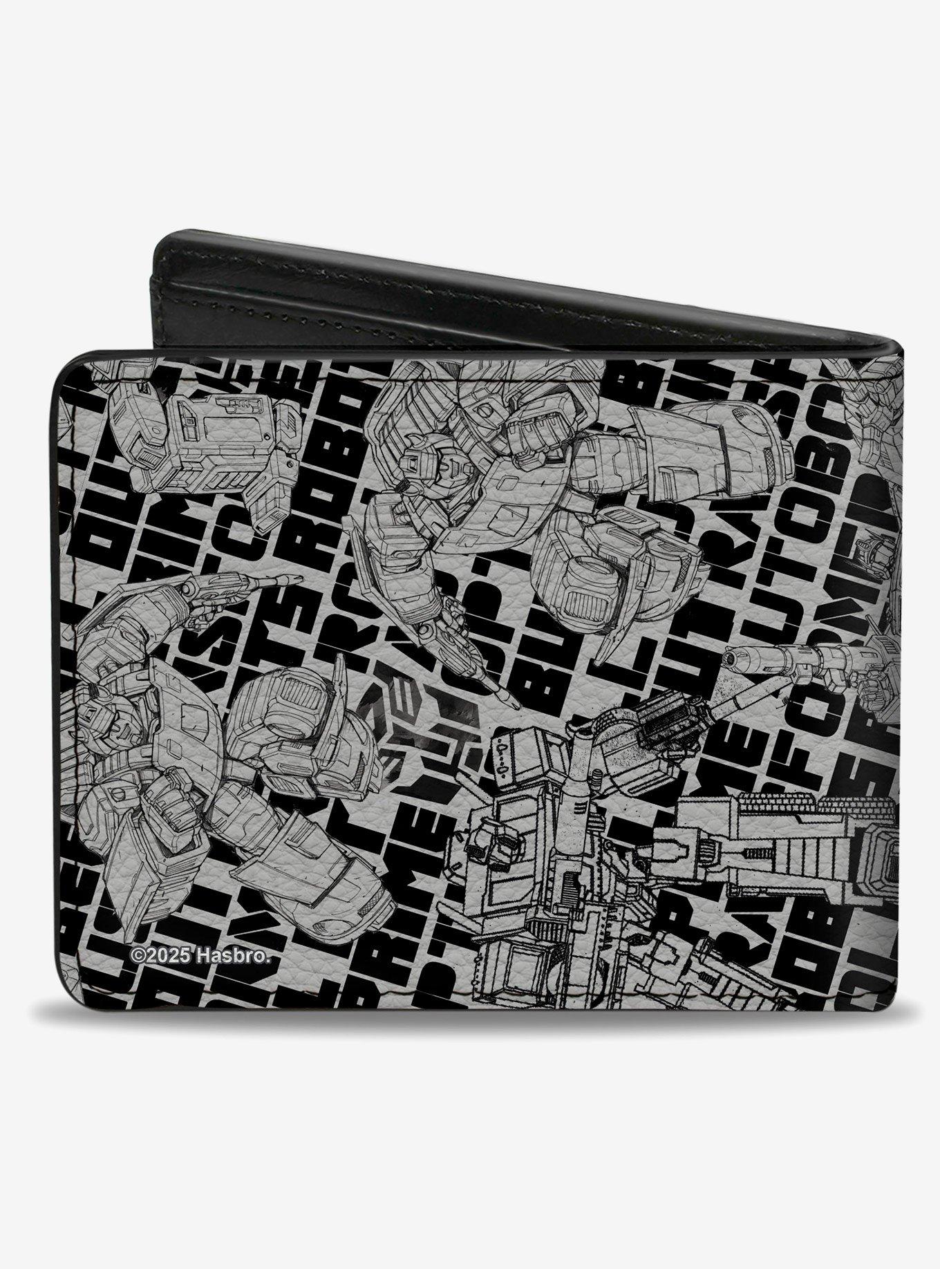 Transformers The Transformers Robots and Text Collage Bifold Wallet, , hi-res
