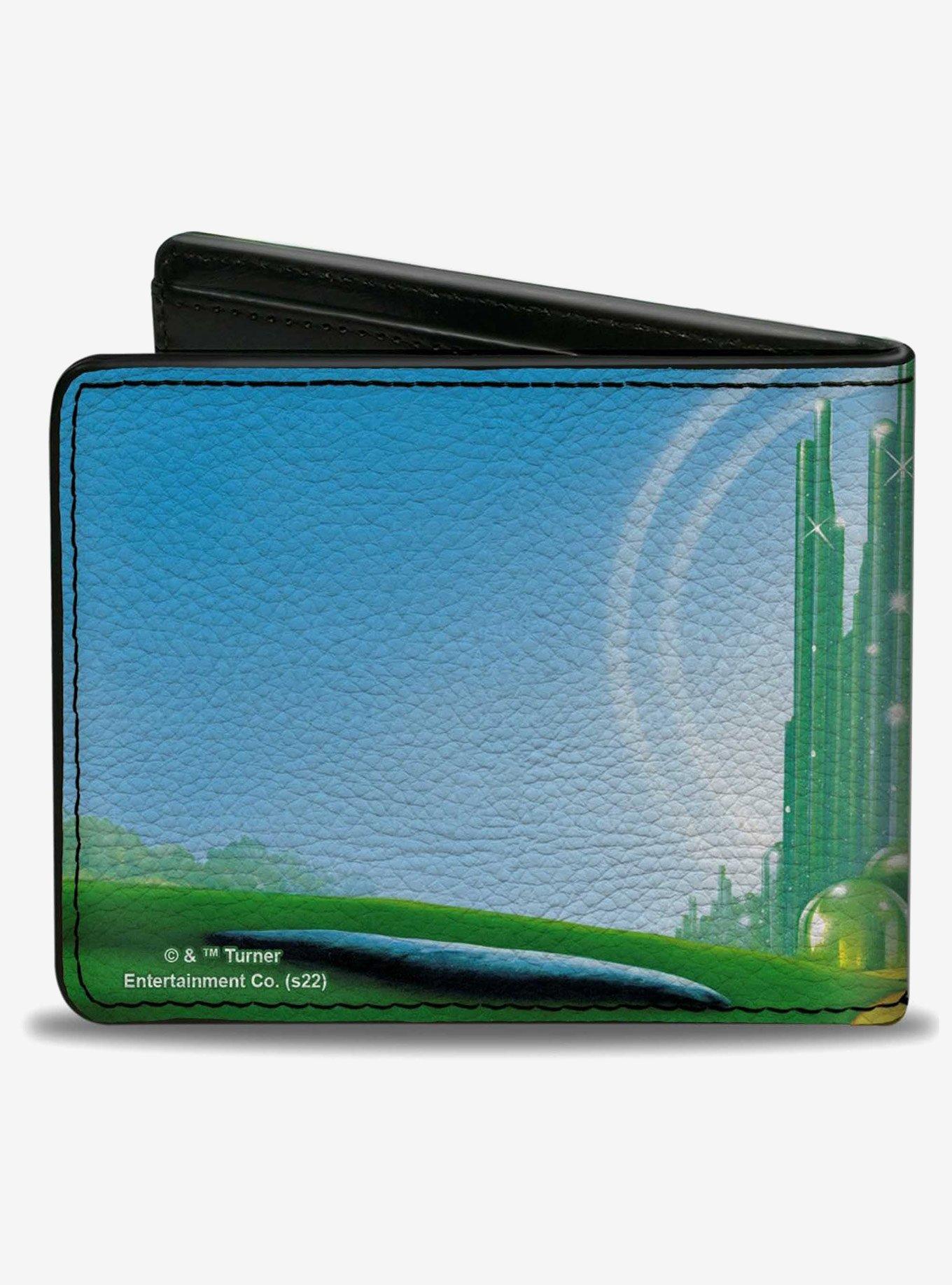 The Wizard of Oz Emerald City Scene Greens Bifold Wallet