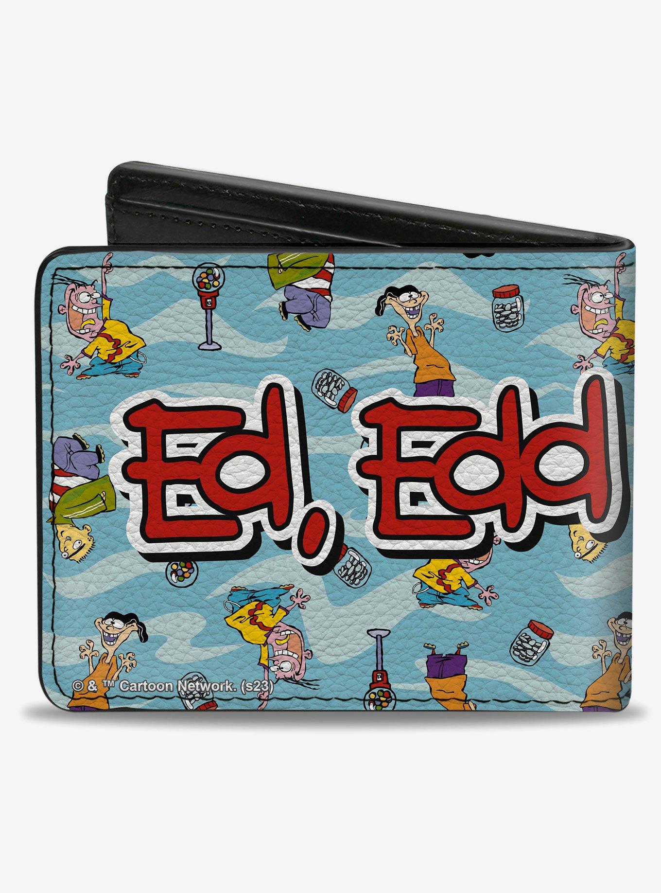 Ed Edd N Eddy Title Logo and Character Poses Scattered Bifold Wallet, , hi-res