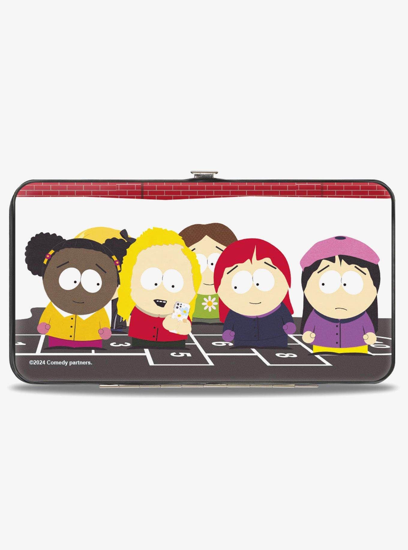 South Park Girls Deep Learning Hopscotch Group Scene Hinged Wallet, , hi-res