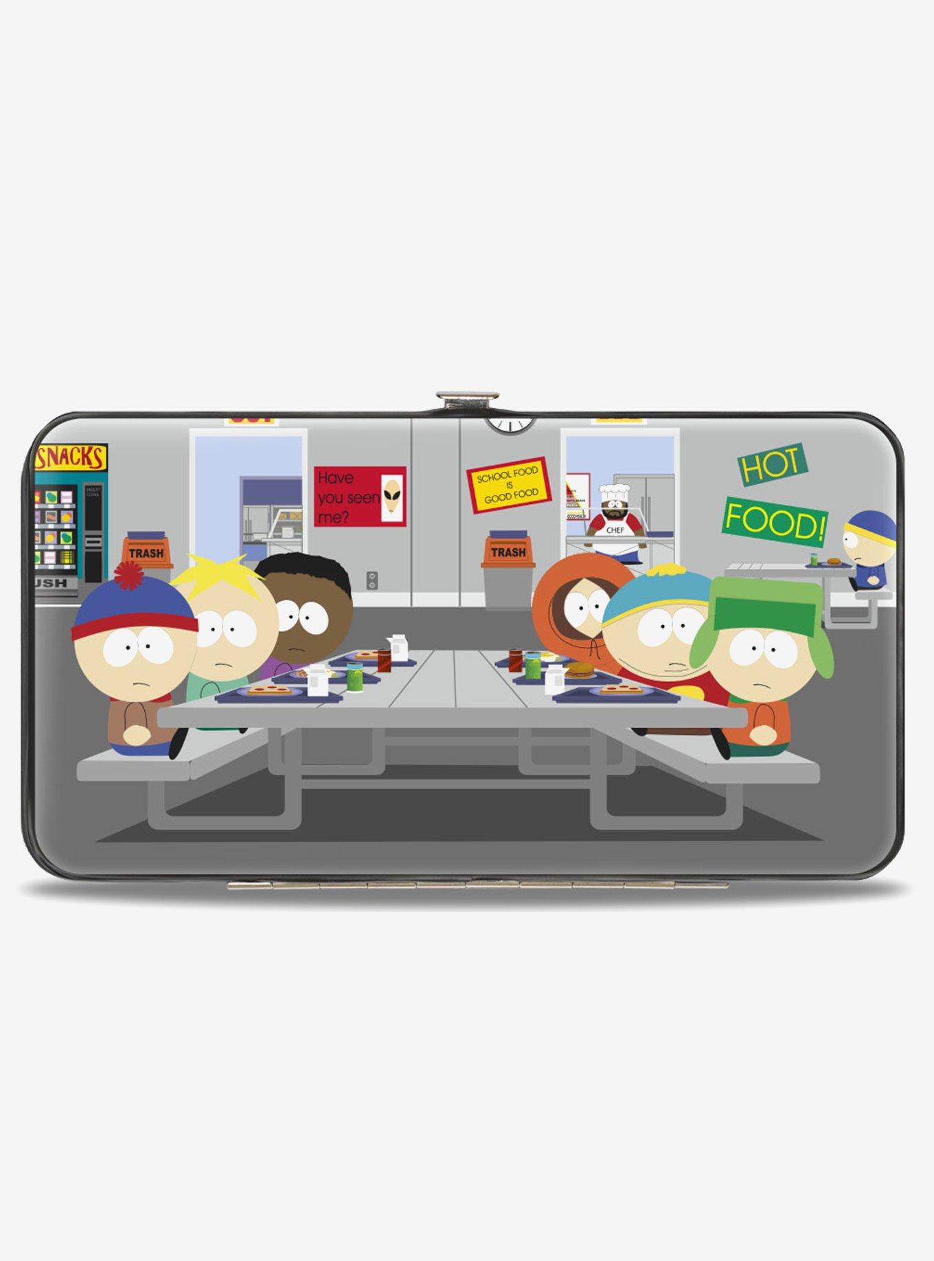 South Park Boys Group Cafeteria Table Scene Hinged Wallet, , hi-res