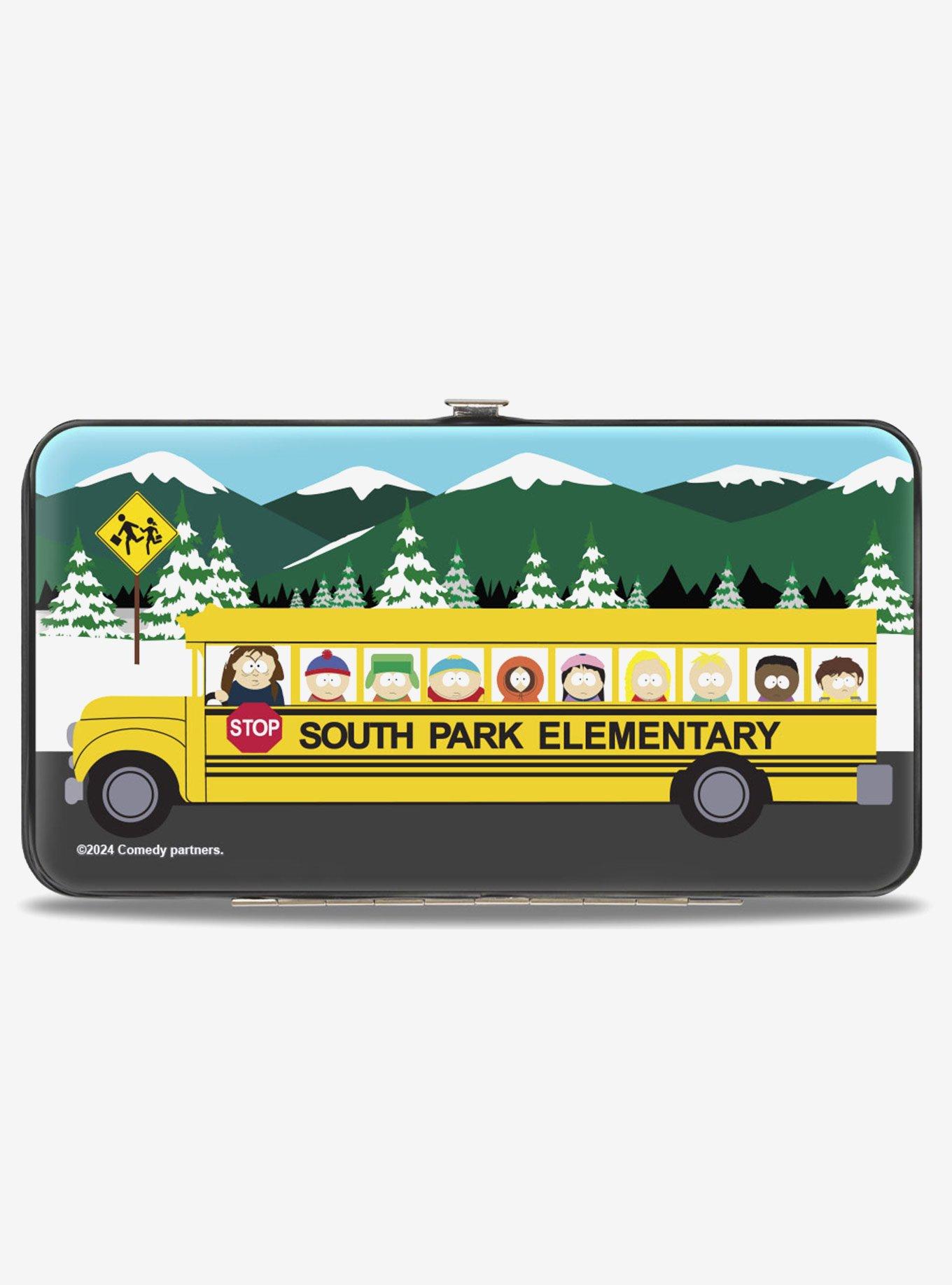 South Park Elementary School Bus Group Pose Mountain Scene Hinged Wallet, , hi-res