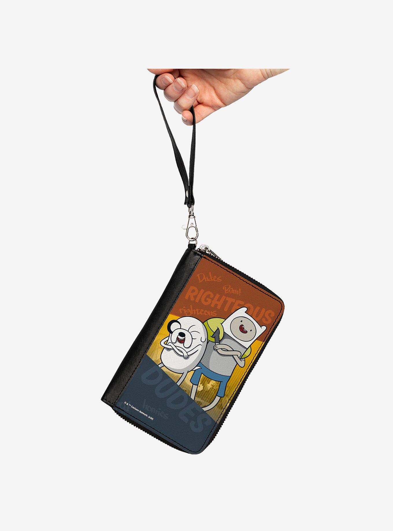 Adventure Time Jake and Finn Righteous Dudes Pose Zip Around Wallet, , hi-res