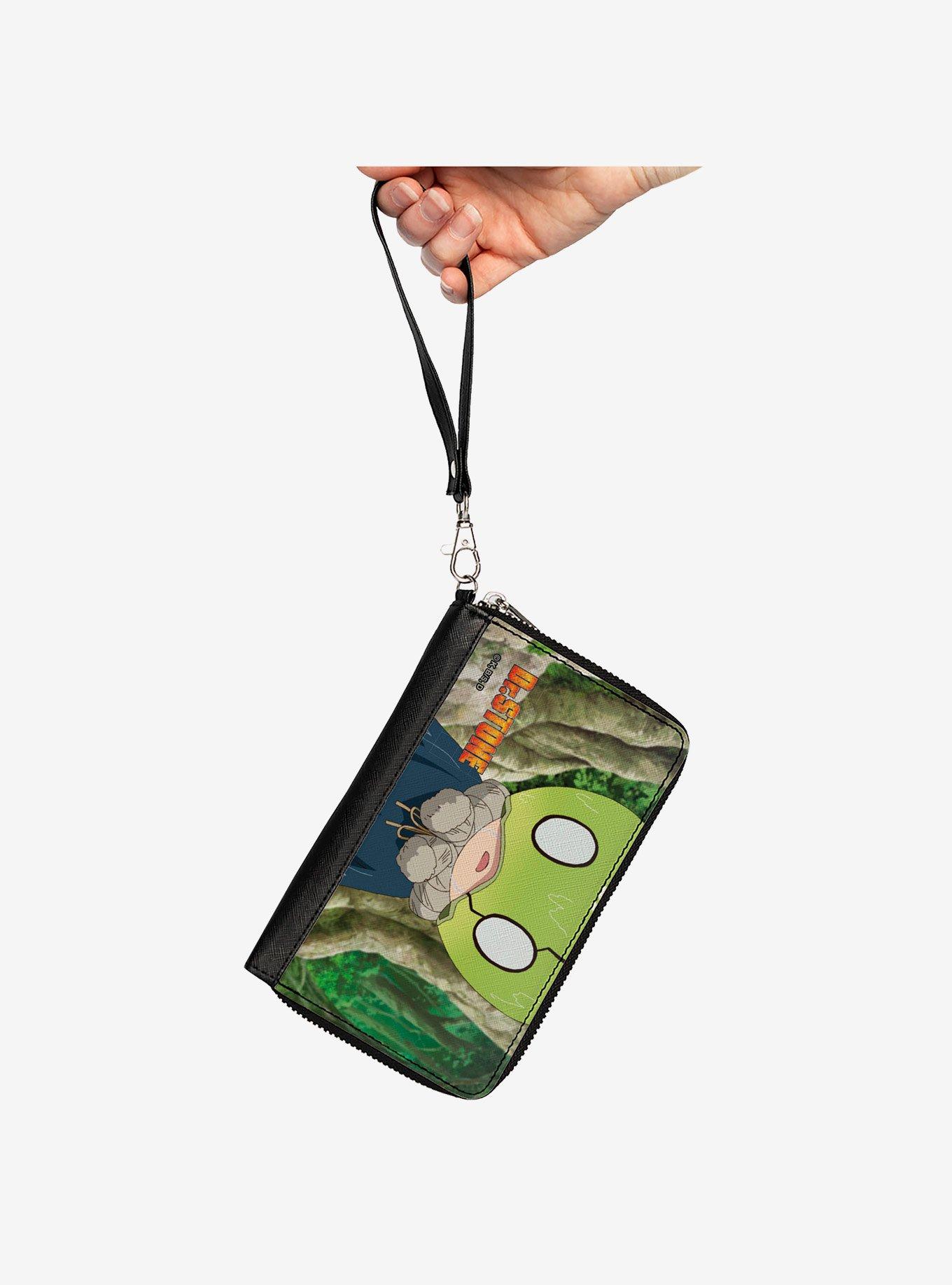 Dr. Stone Suika Forest Pose and Title Logo Zip Around Wallet, , hi-res