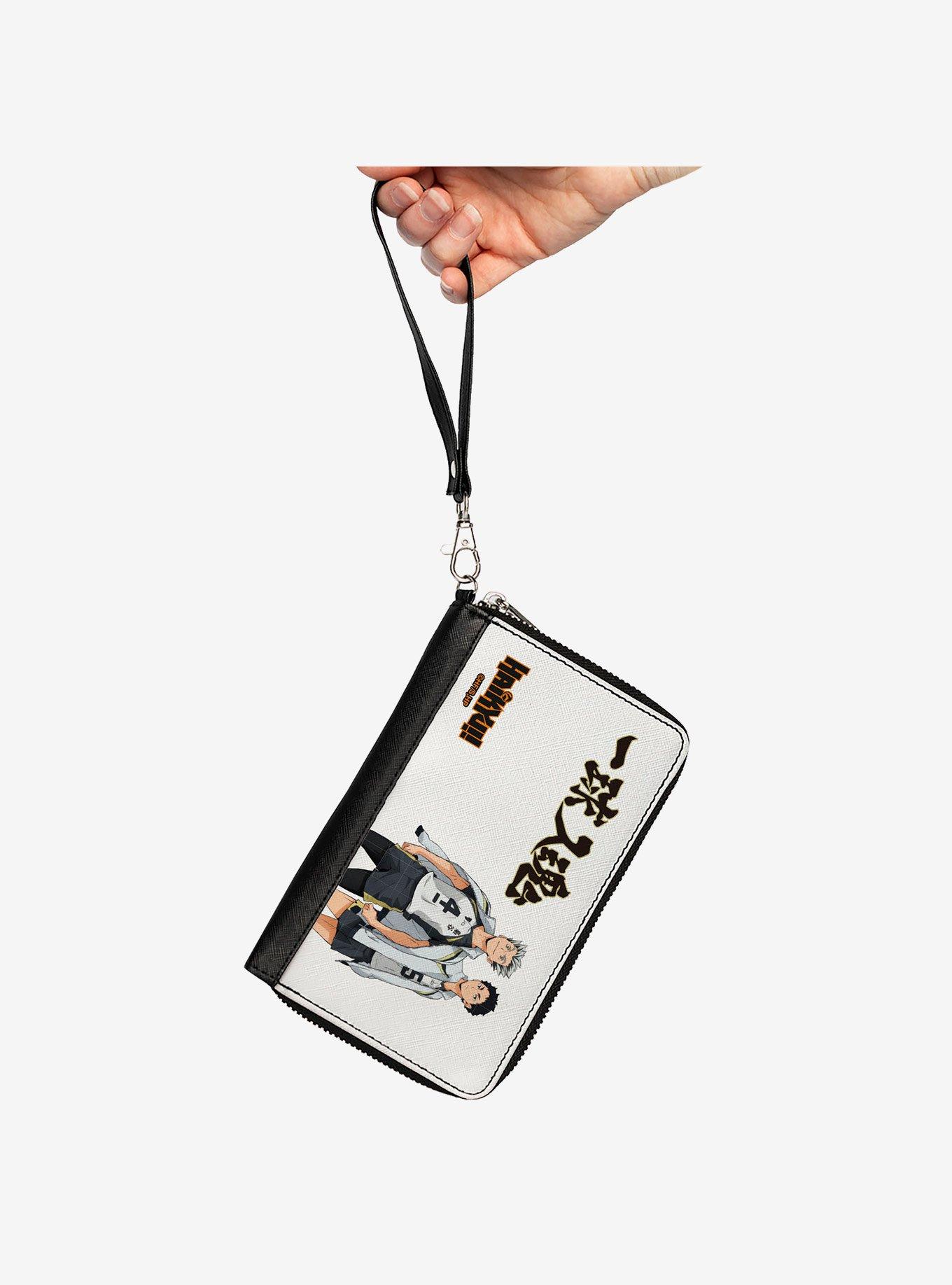 Haikyu!! Fukurodani Academy Bokuto and Akaashi Players Pose Zip Around Wallet