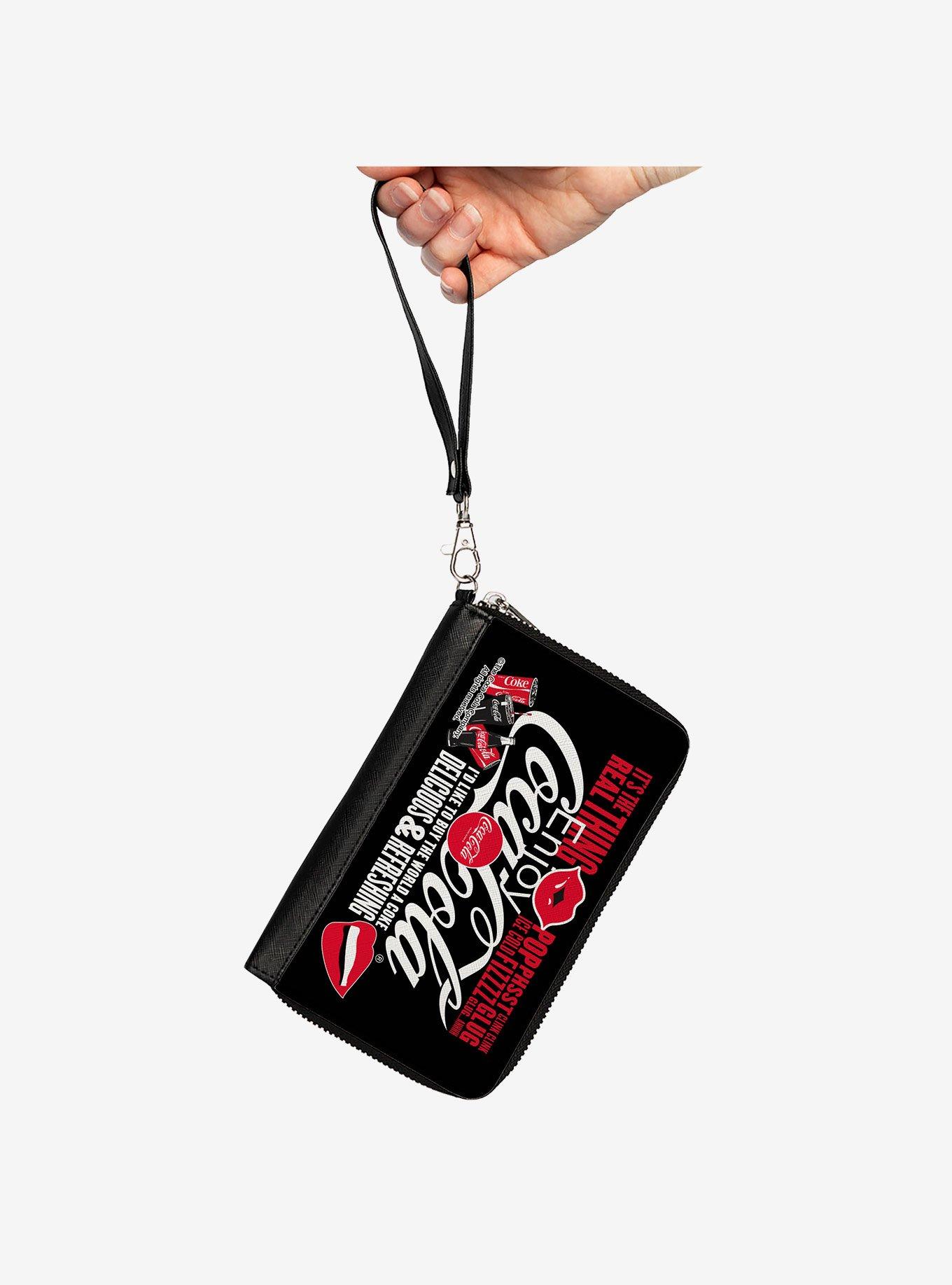 Coca-Cola Its The Real Thing Collage Zip Around Wallet, , hi-res