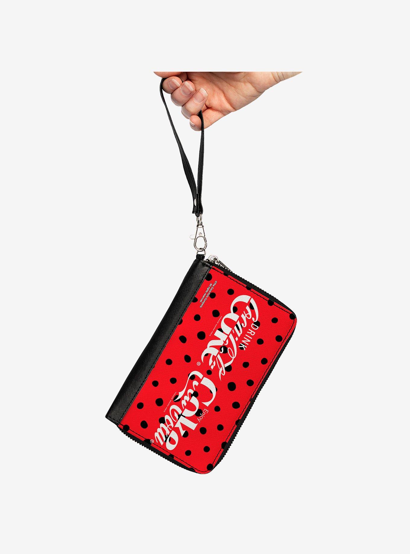 Coca-Cola Drink Coca Cola Coke Polka Dot Zip Around Wallet, , hi-res
