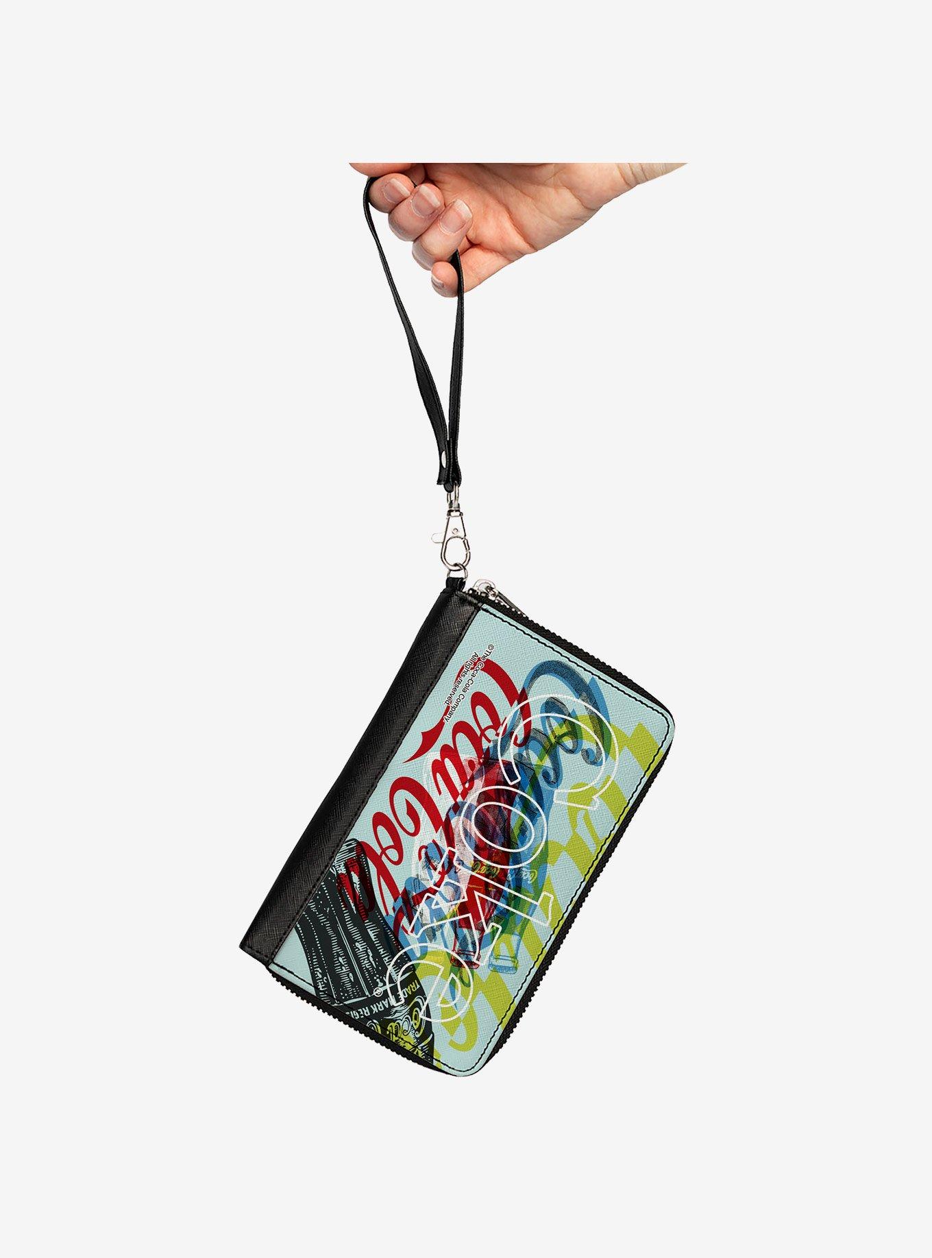 Coca-Cola Coke Logos and Bottle Pop Art Zip Around Wallet, , hi-res
