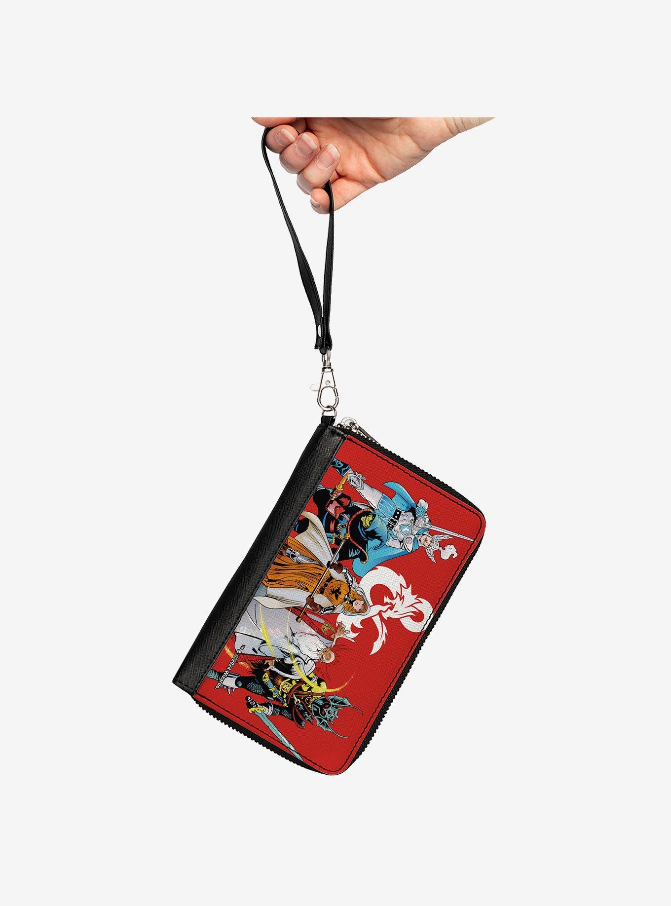 Dungeons and Dragons Five Action Figure Group Pose Zip Around Wallet, , hi-res