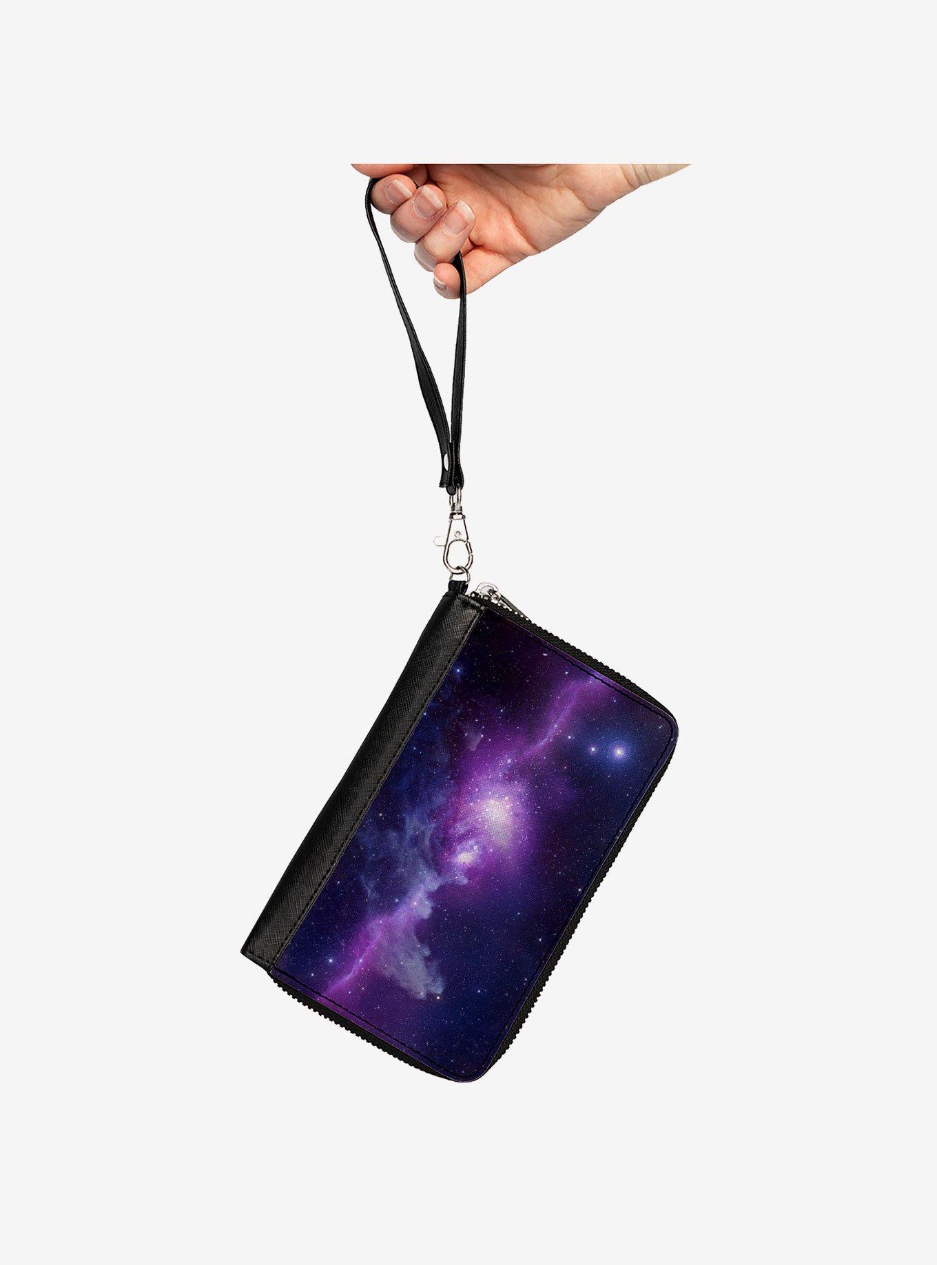 Galaxy Purple Zip Around Wallet, , hi-res