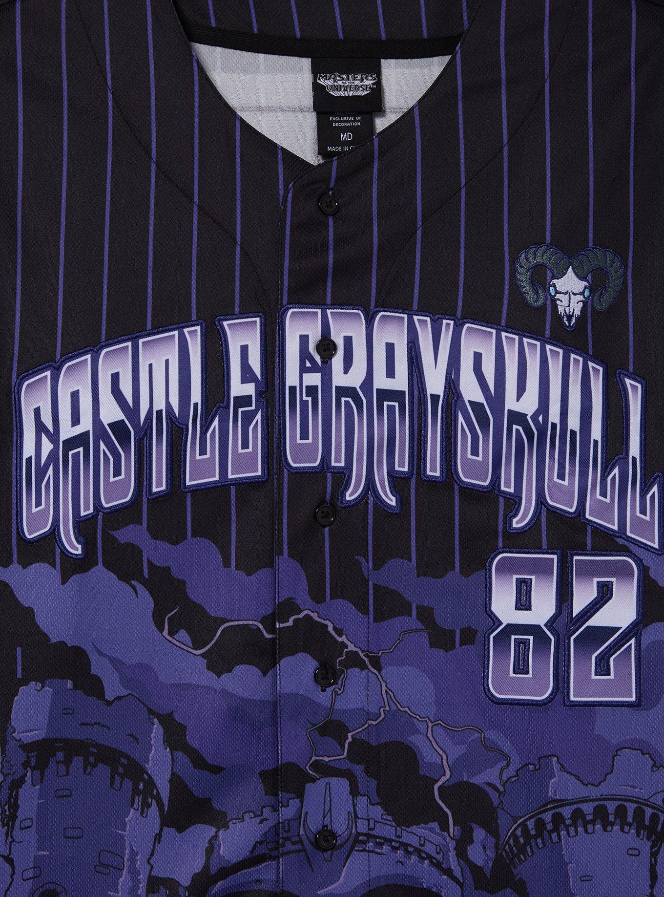 Masters Of The Universe Skeletor Castle Grayskull Baseball Jersey- BoxLunch Exclusive, BLACK, alternate