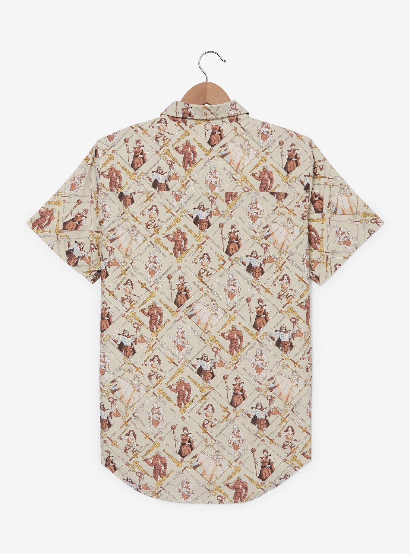 Masters Of The Universe Characters Allover Print Woven Button-Up - BoxLunch Exclusive, , hi-res