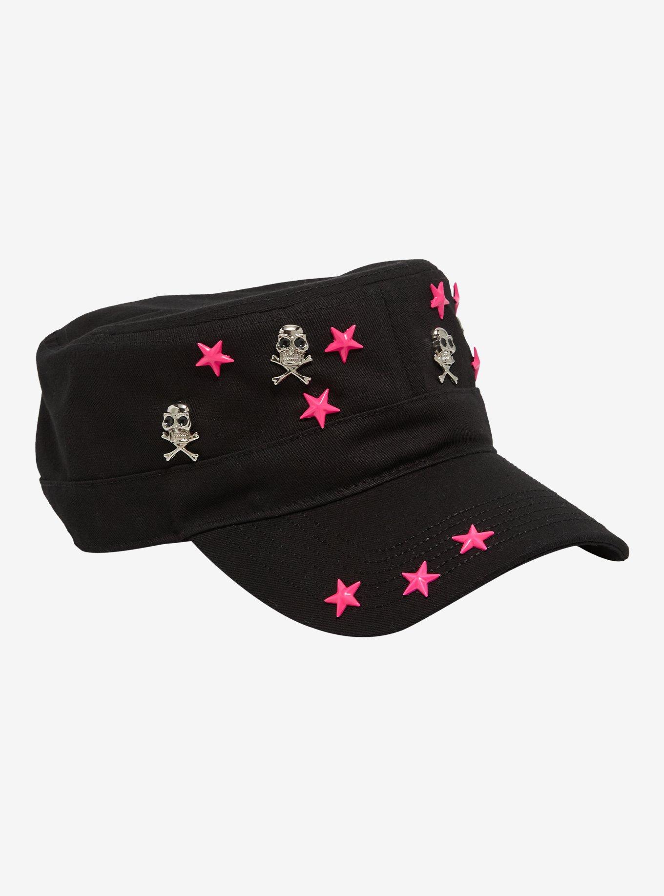 Skull Pink Star Cadet Hat, , hi-res