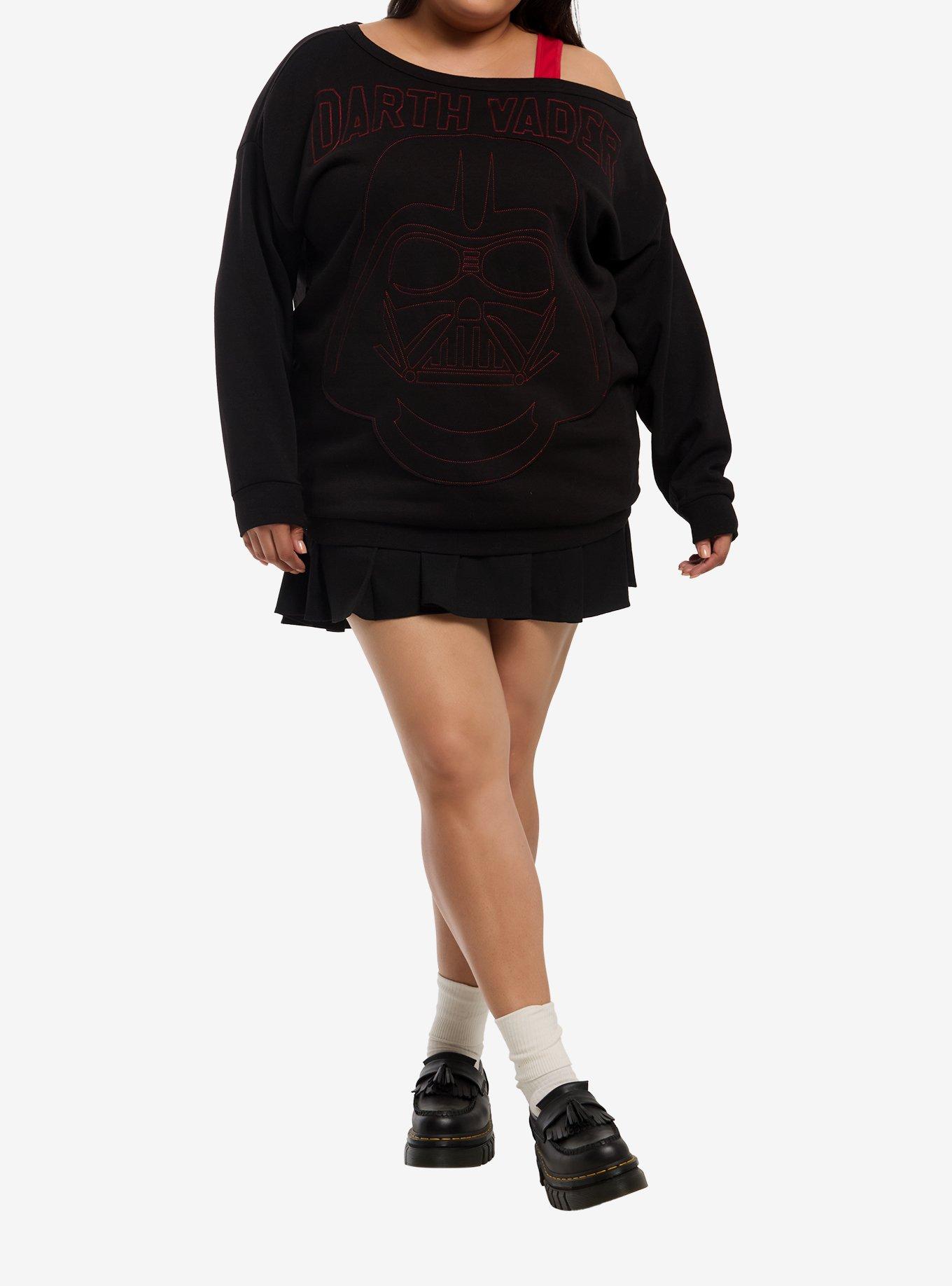 Her Universe Star Wars Darth Vader Off-Shoulder Sweatshirt Plus Size, , hi-res