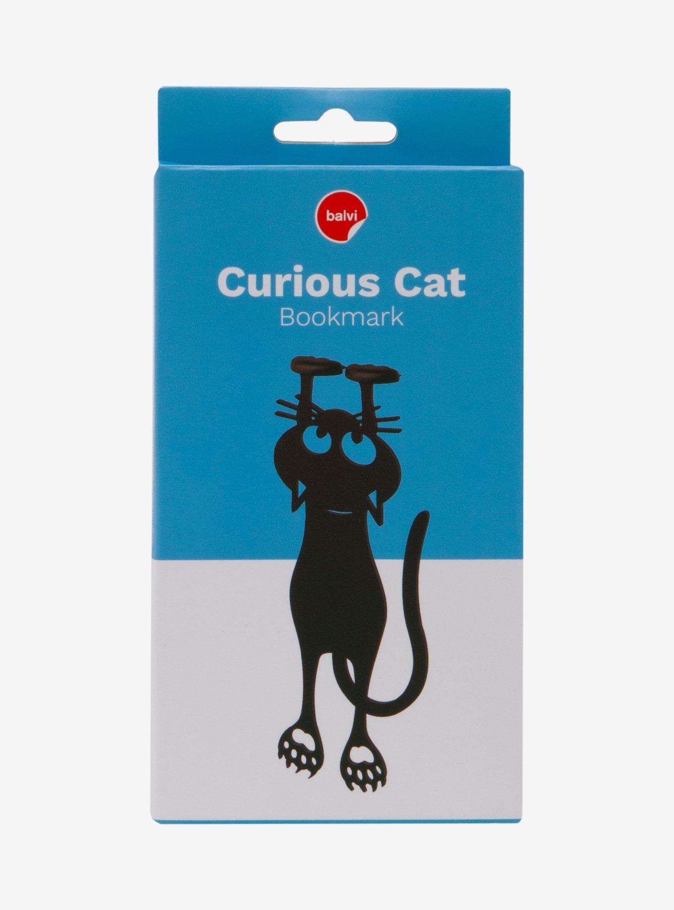 Black Curious Cat Bookmark, , alternate