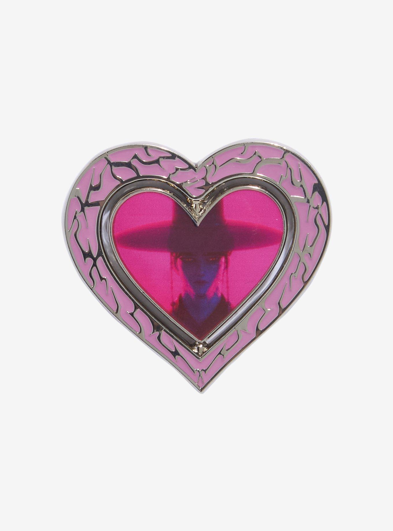 KPop Demon Hunters Jinu Spinning Heart Glow-in-the-Dark Enamel Pin - BoxLunch Exclusive, , hi-res