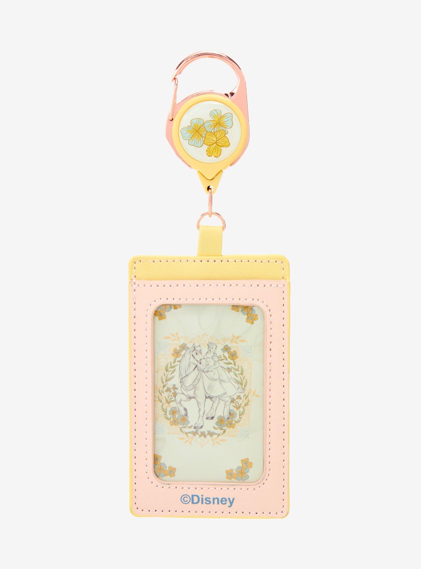 Disney Beauty and The Beast Belle & Philippe Floral Retractable Lanyard - BoxLunch Exclusive, , hi-res