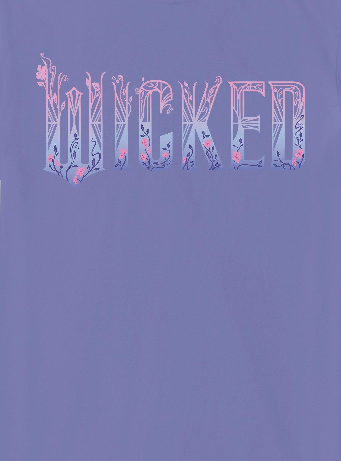 Wicked: For Good Pink Stylized Logo Garment Dye T-Shirt, , hi-res