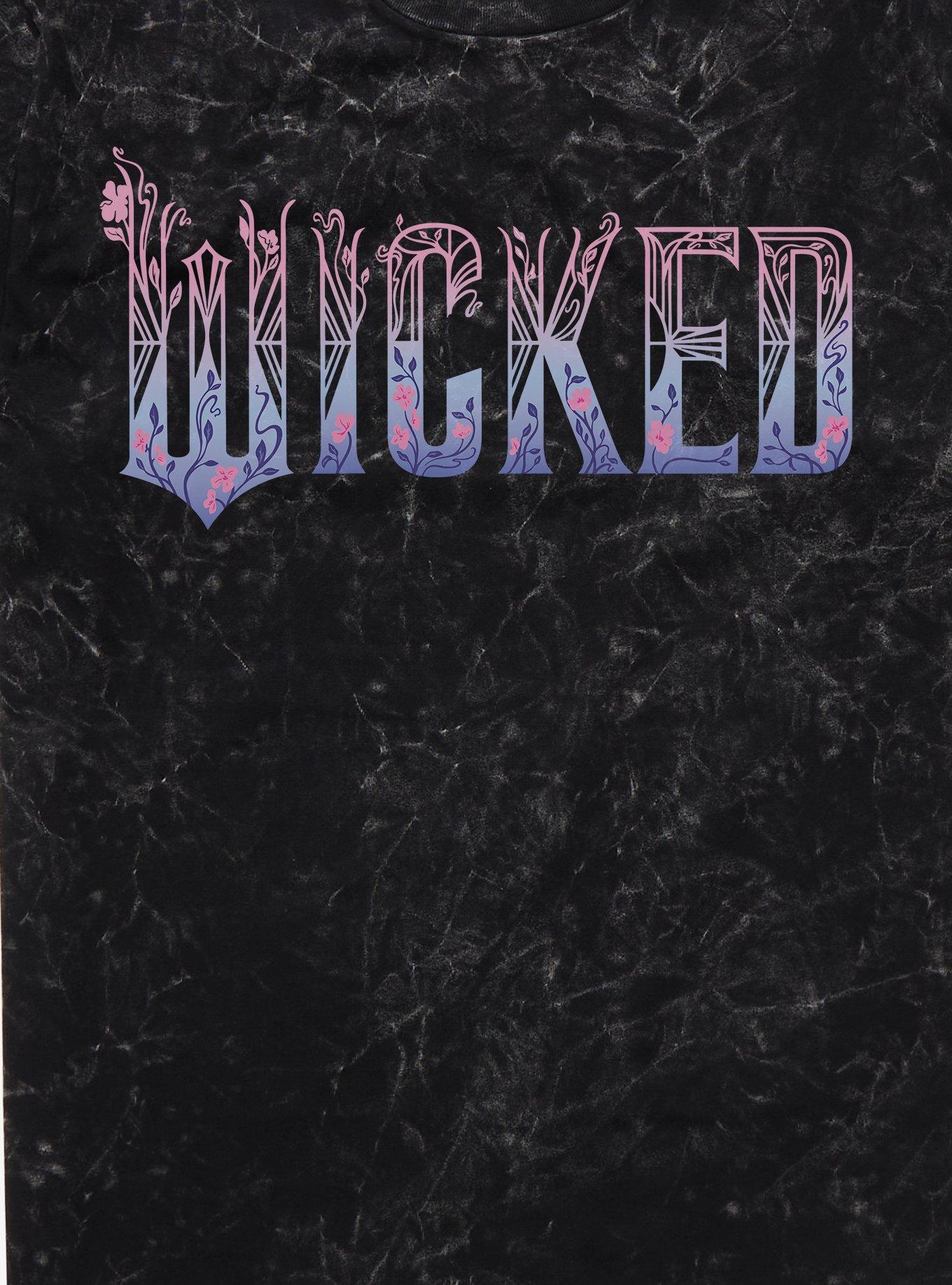 Wicked: For Good Pink Stylized Logo Mineral Wash T-Shirt, , hi-res