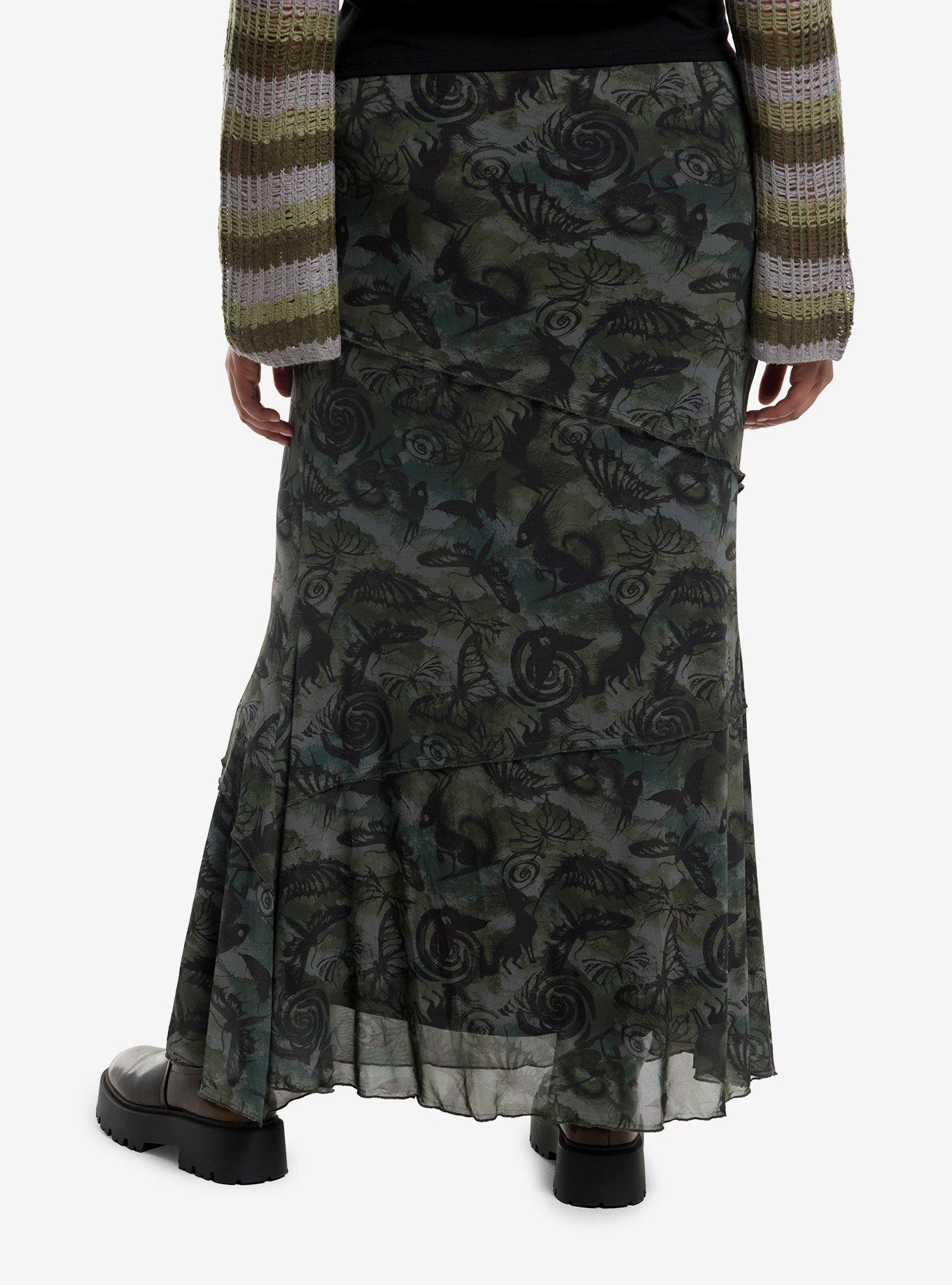 Thorn & Fable Tribal Moth Knit Sleeve Girls Twofer Top Plus Size, , hi-res