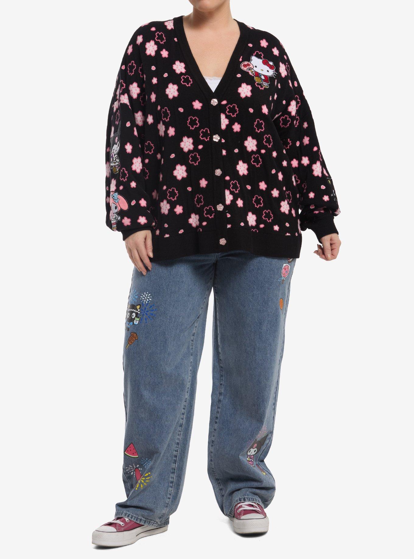 Hello Kitty And Friends Cherry Blossom Girls Cardigan Plus Size, , hi-res