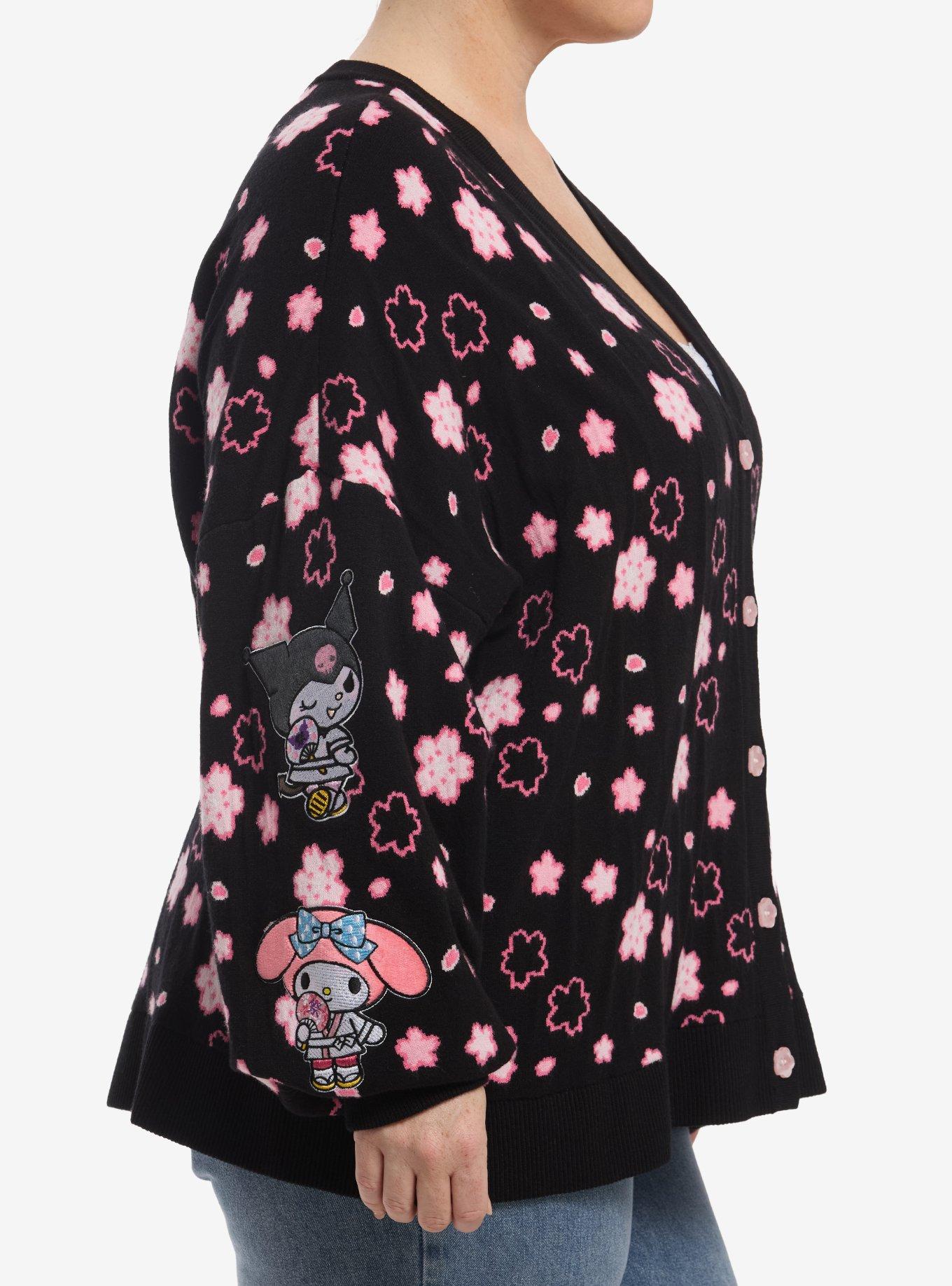 Hello Kitty And Friends Cherry Blossom Girls Cardigan Plus Size, MULTI, alternate