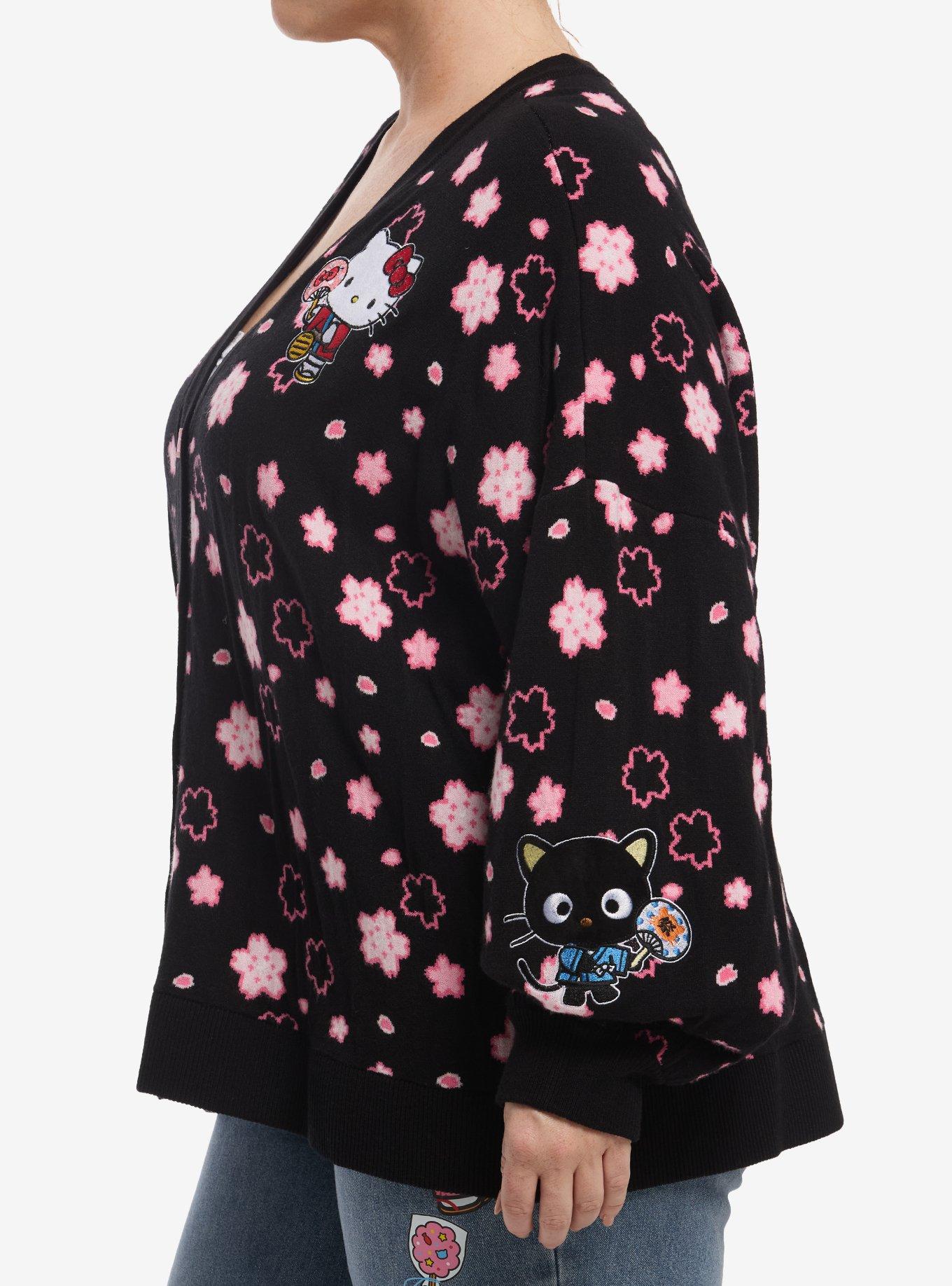 Hello Kitty And Friends Cherry Blossom Girls Cardigan Plus Size, MULTI, alternate