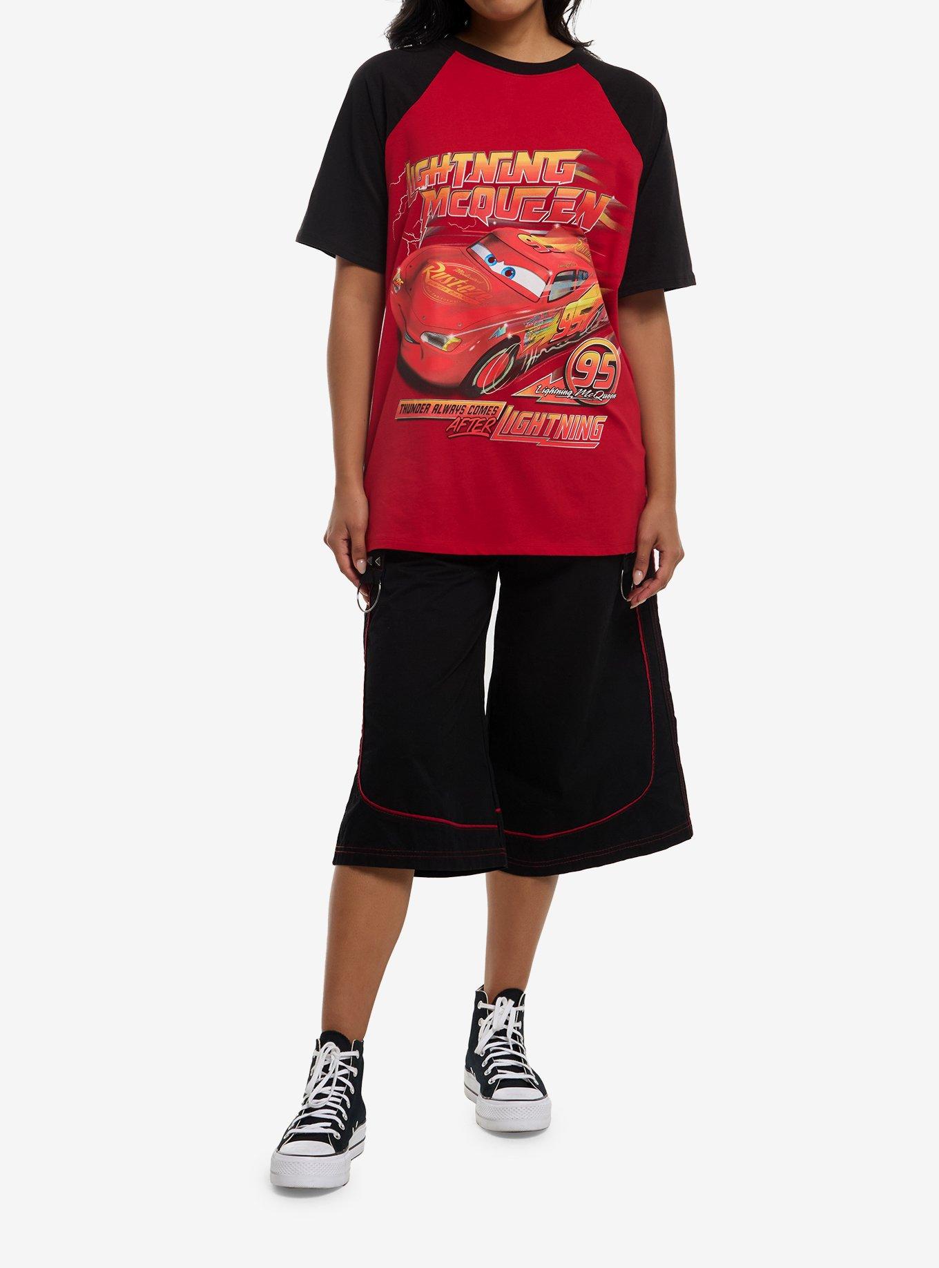 Disney Pixar Cars Lightning McQueen Oversized Raglan Top, , hi-res