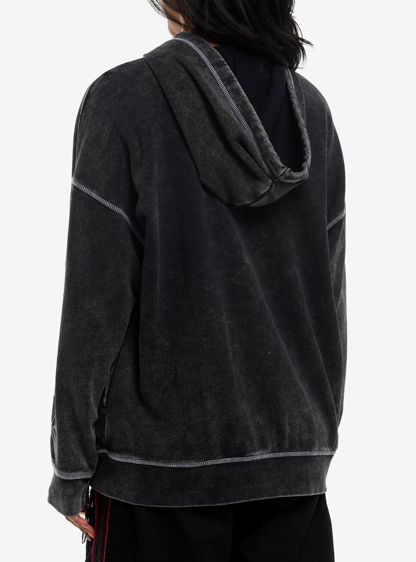 Disney Pixar Cars Lightning McQueen Dark Wash Oversized Hoodie, , hi-res