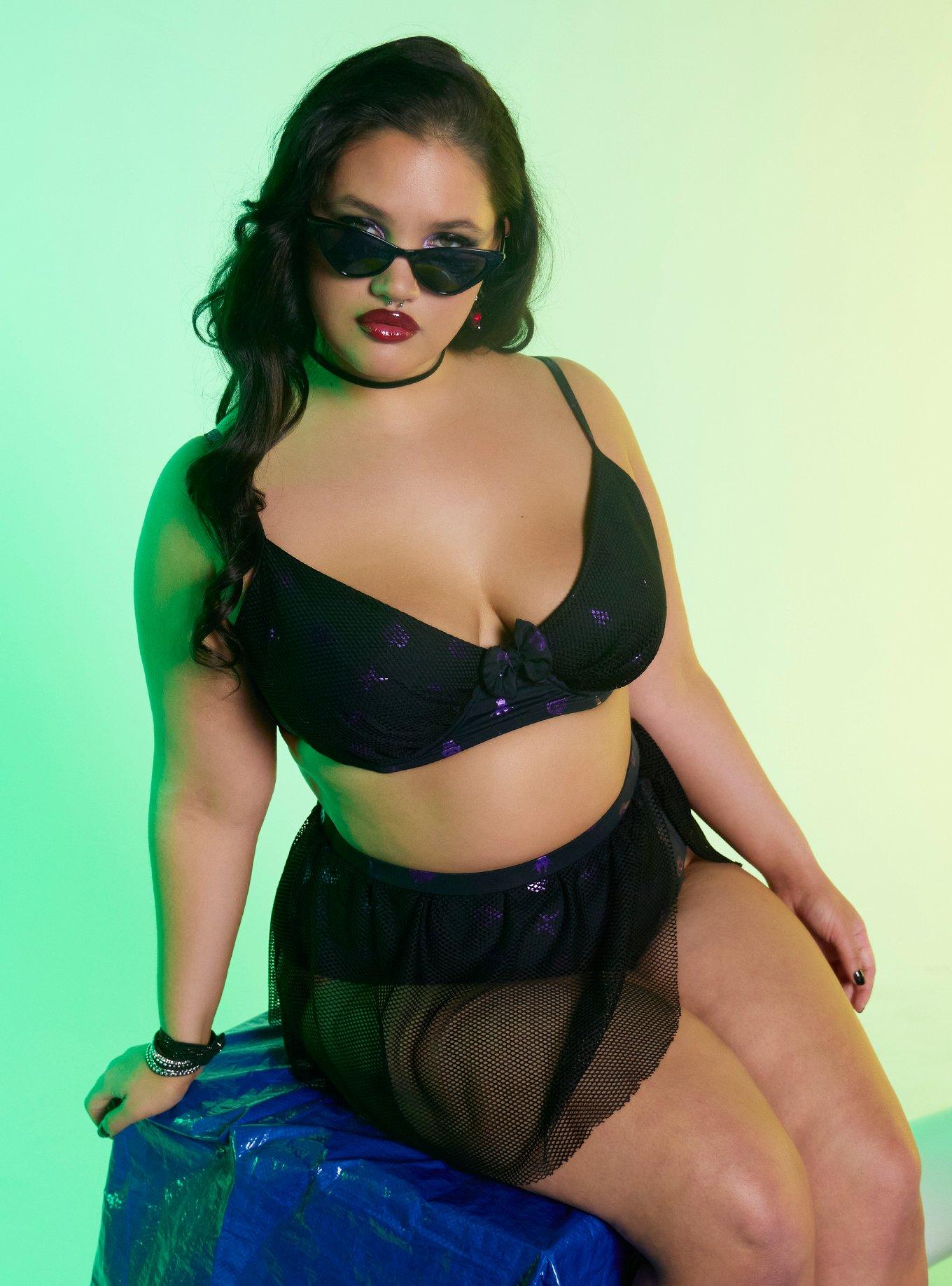 Disney Villains Iridescent Icons Swim Top Plus Size, , hi-res