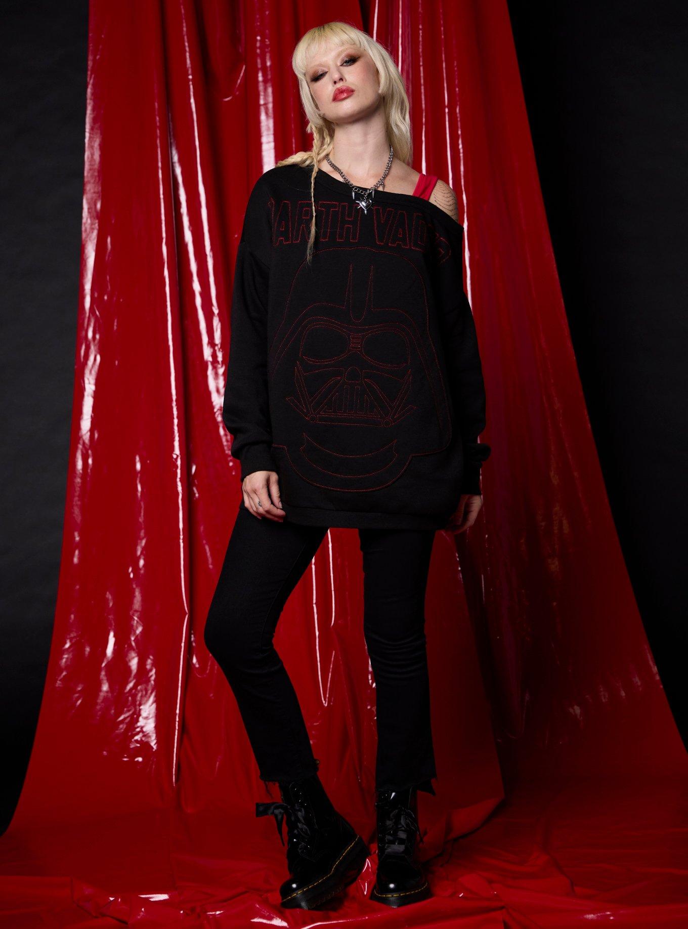 Her Universe Star Wars Darth Vader Off-Shoulder Girls Sweatshirt, , hi-res