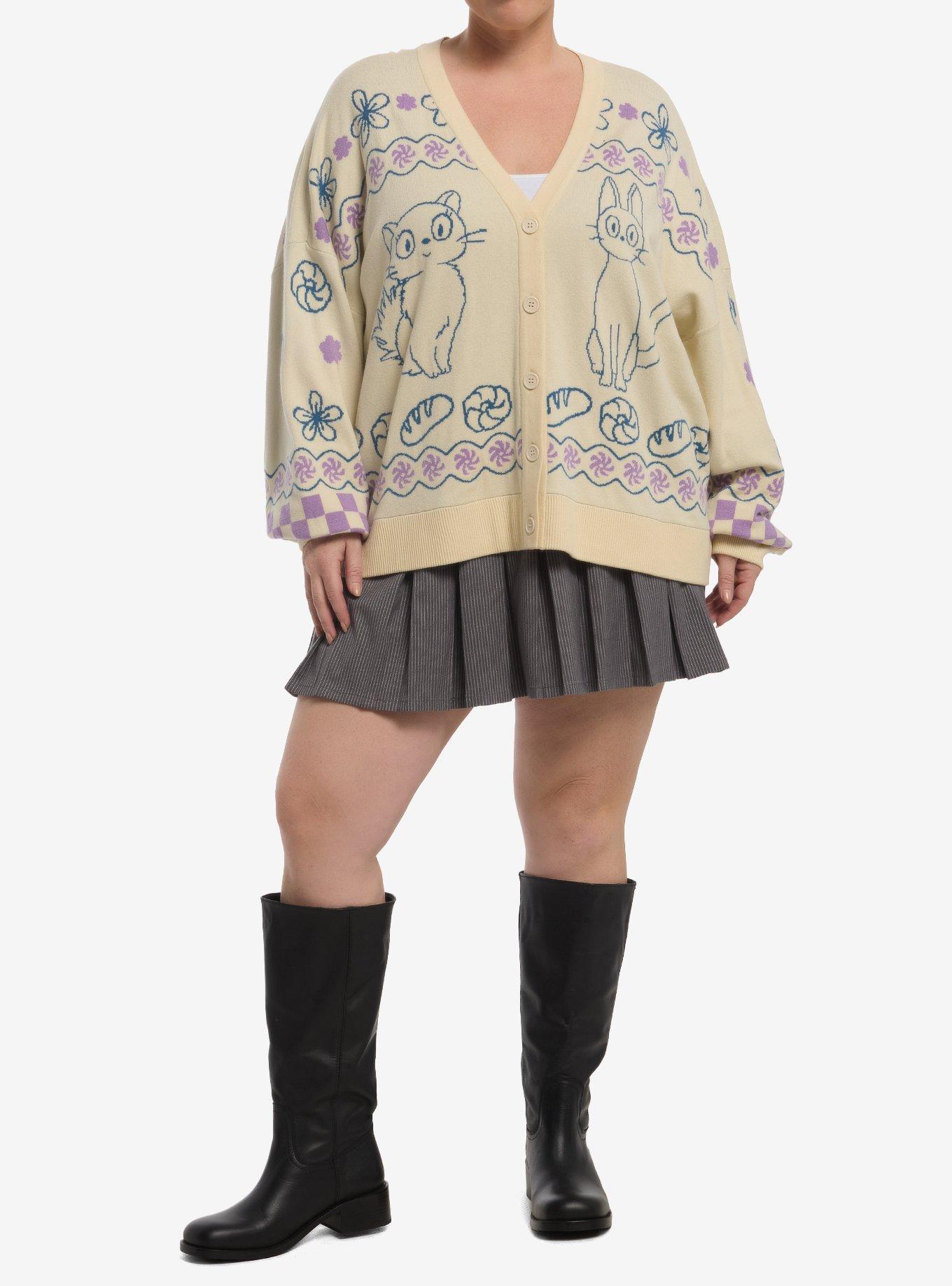 Her Universe Studio Ghibli&reg; Kiki's Delivery Service Cats Girls Cardigan Plus Size, , hi-res