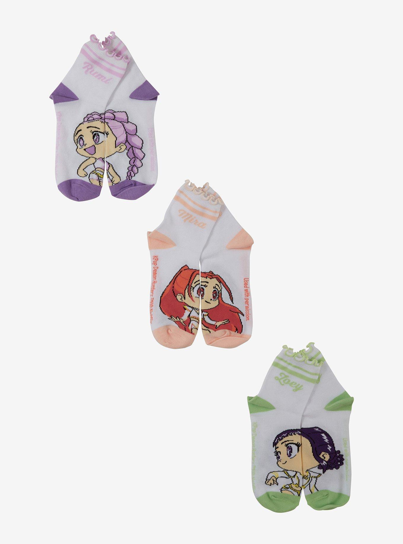 KPop Demon Hunters HUNTR/X Quarter Crew Sock Set — BoxLunch Exclusive