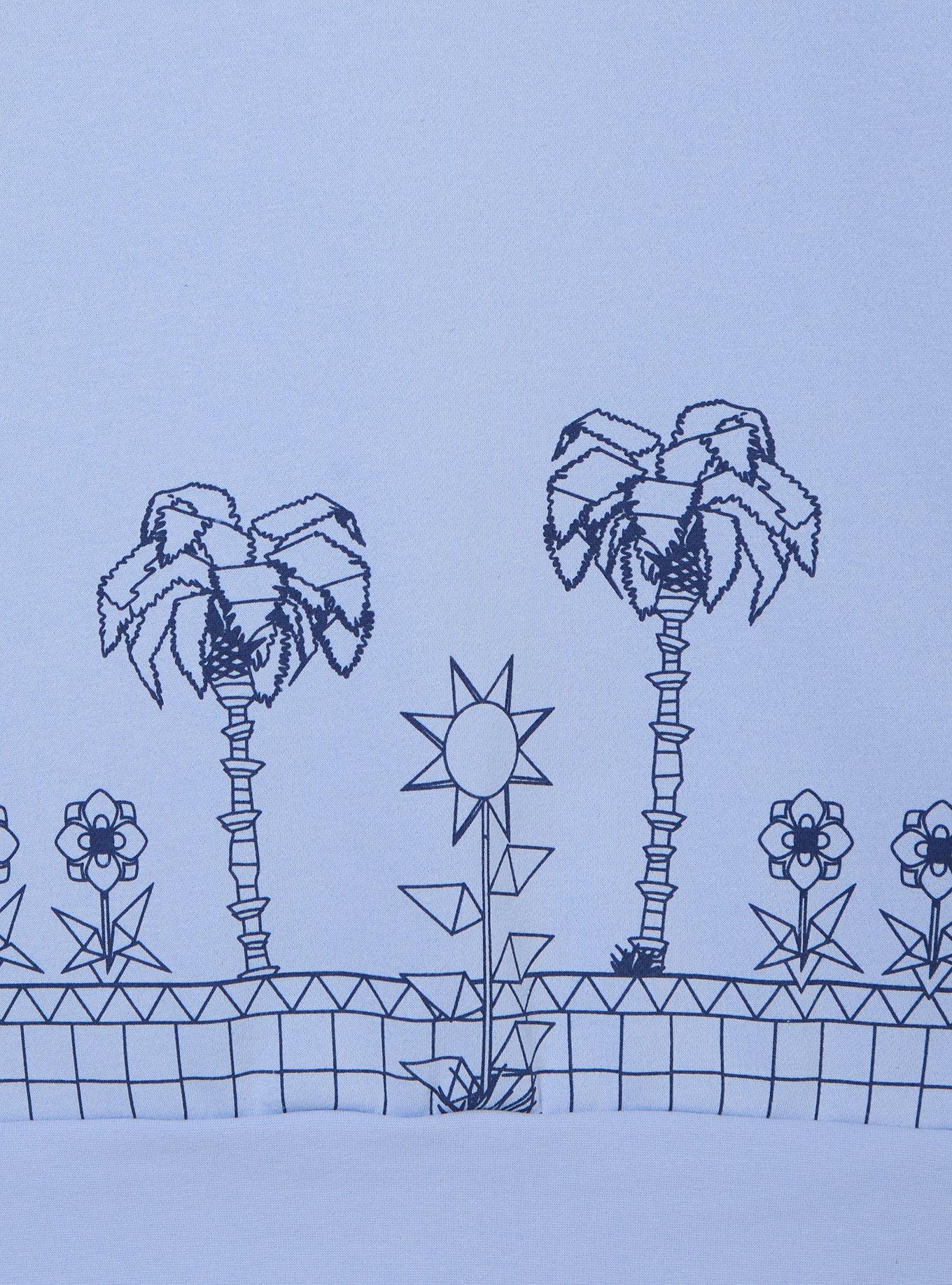 Sonic the Hedgehog Green Hill Zone Scenic Crewneck &mdash; BoxLunch Exclusive, BLUE, alternate