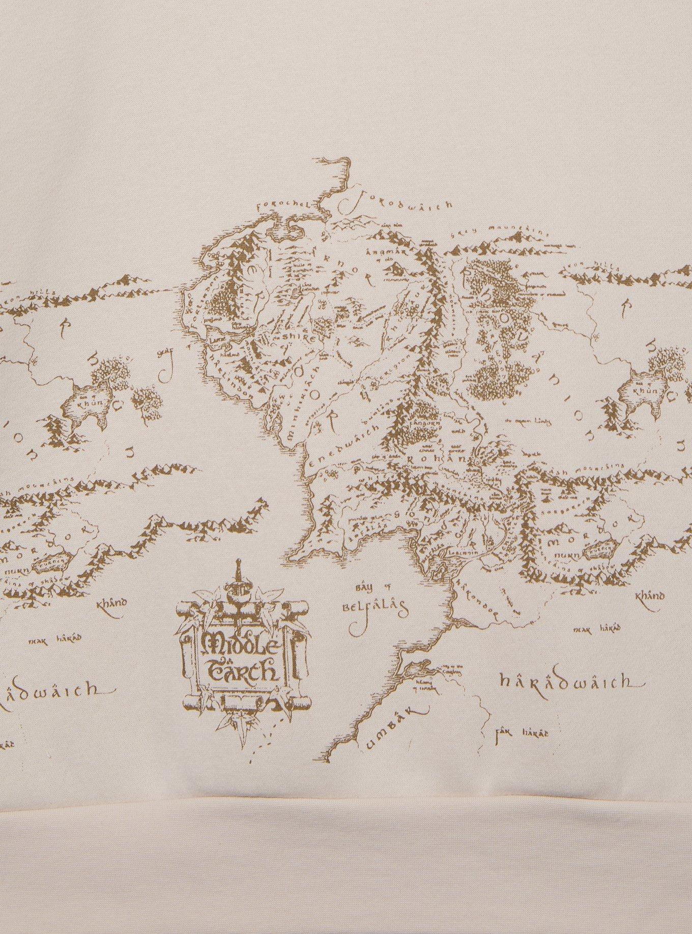 The Lord of The Rings Middle-earth Map Embroidered Crewneck - BoxLunch Exclusive, , alternate