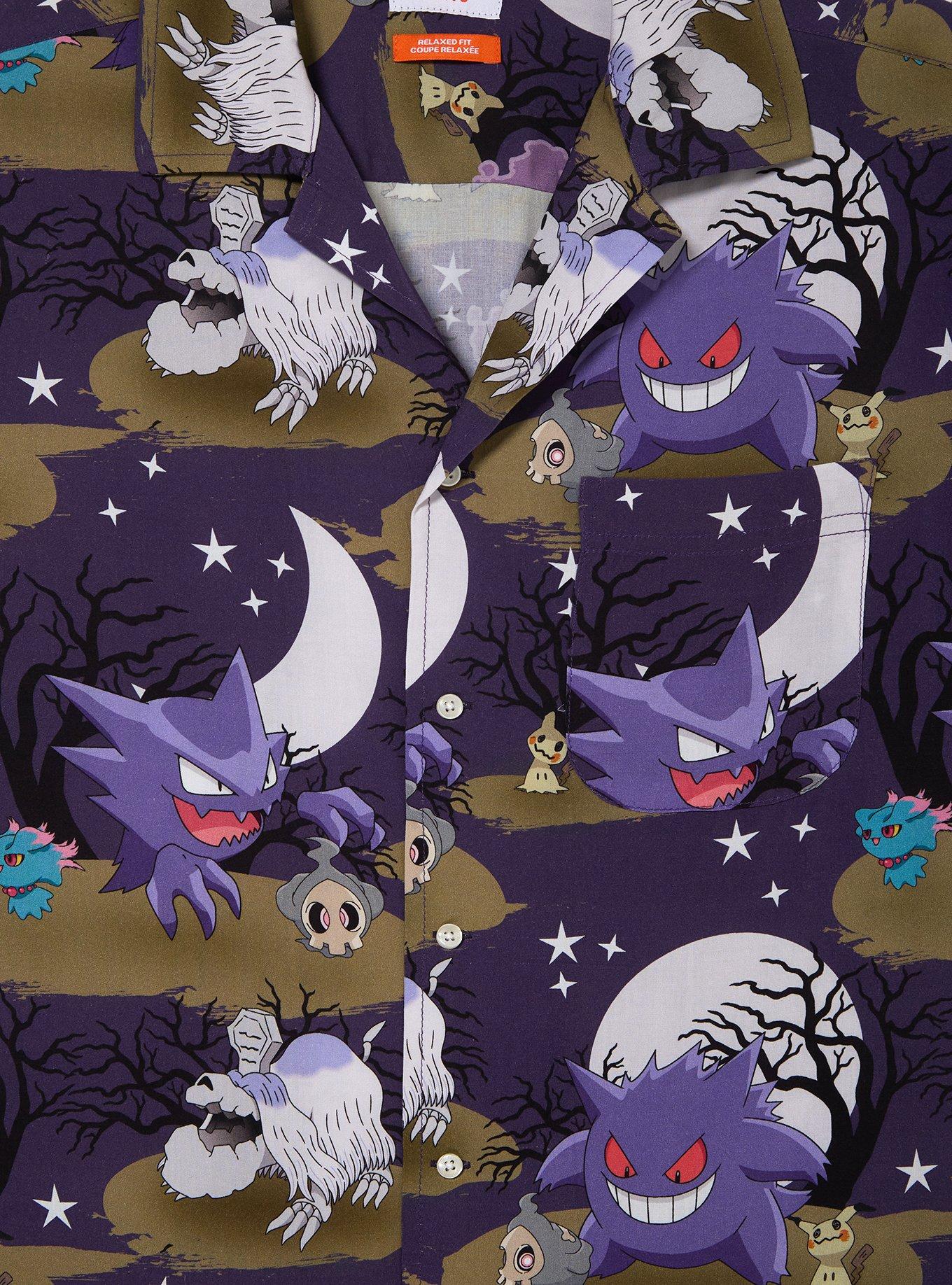 Opposuits Pok&eacute;mon Ghost Type Allover Print Woven Button-Up - BoxLunch Exclusive, MULTI, alternate