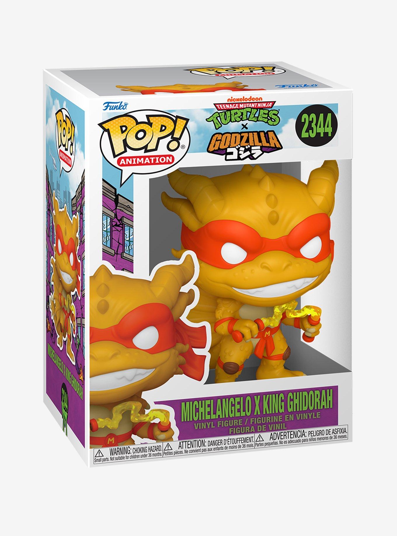 Funko Pop! Animation Teenage Mutant Ninja Turtles x Godzilla Michelangelo x King Ghidorah Vinyl Figure, , hi-res