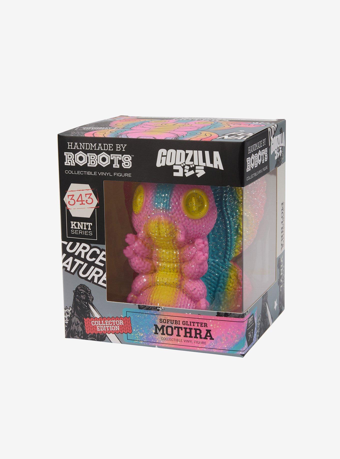 Godzilla Toho Mothra (Sofubi Spray Glitter) Handmade By Robots Vinyl Figure, , alternate