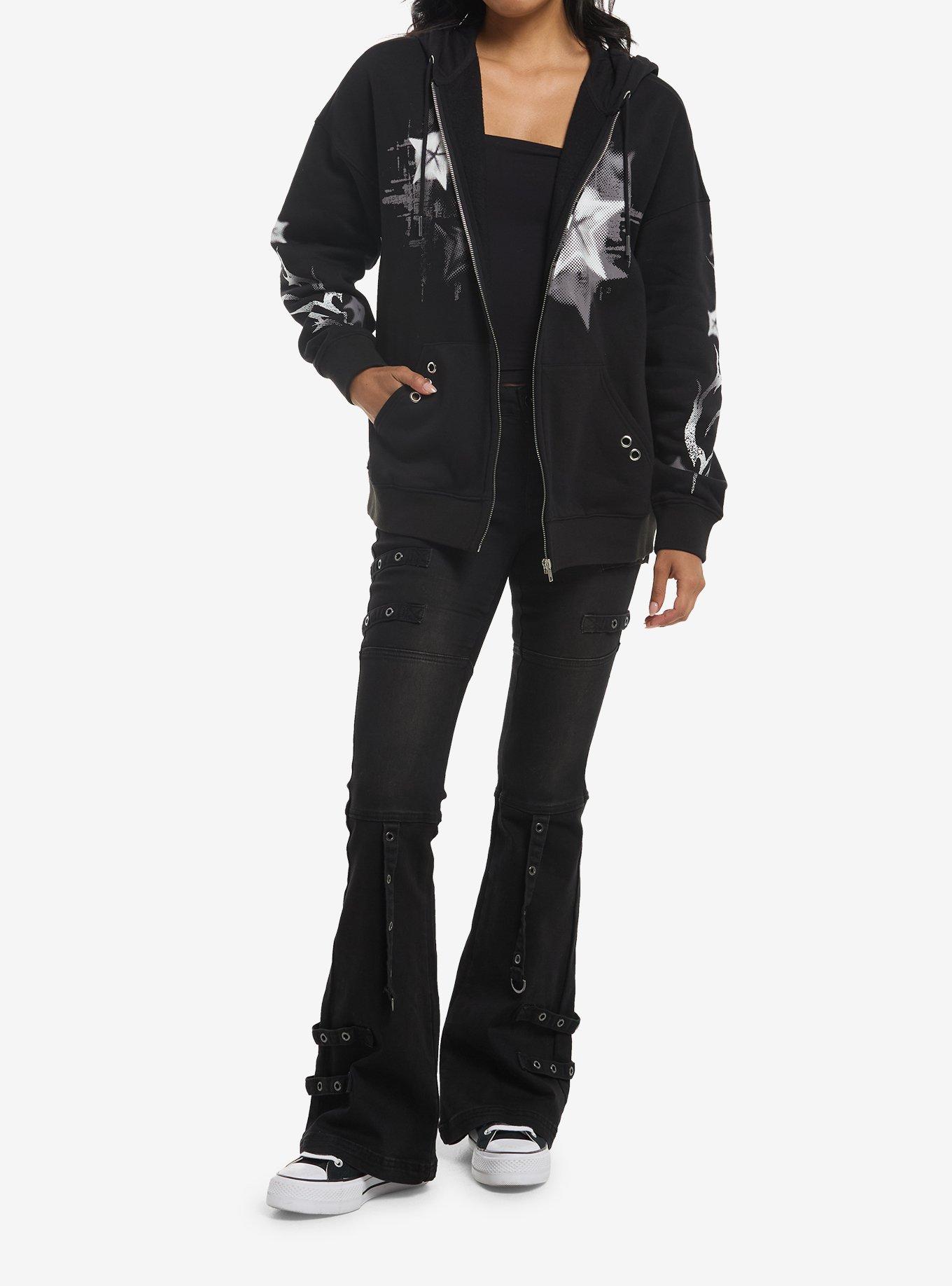 Social Collision Cyber Sigil Stars Girls Hoodie, MULTI, alternate