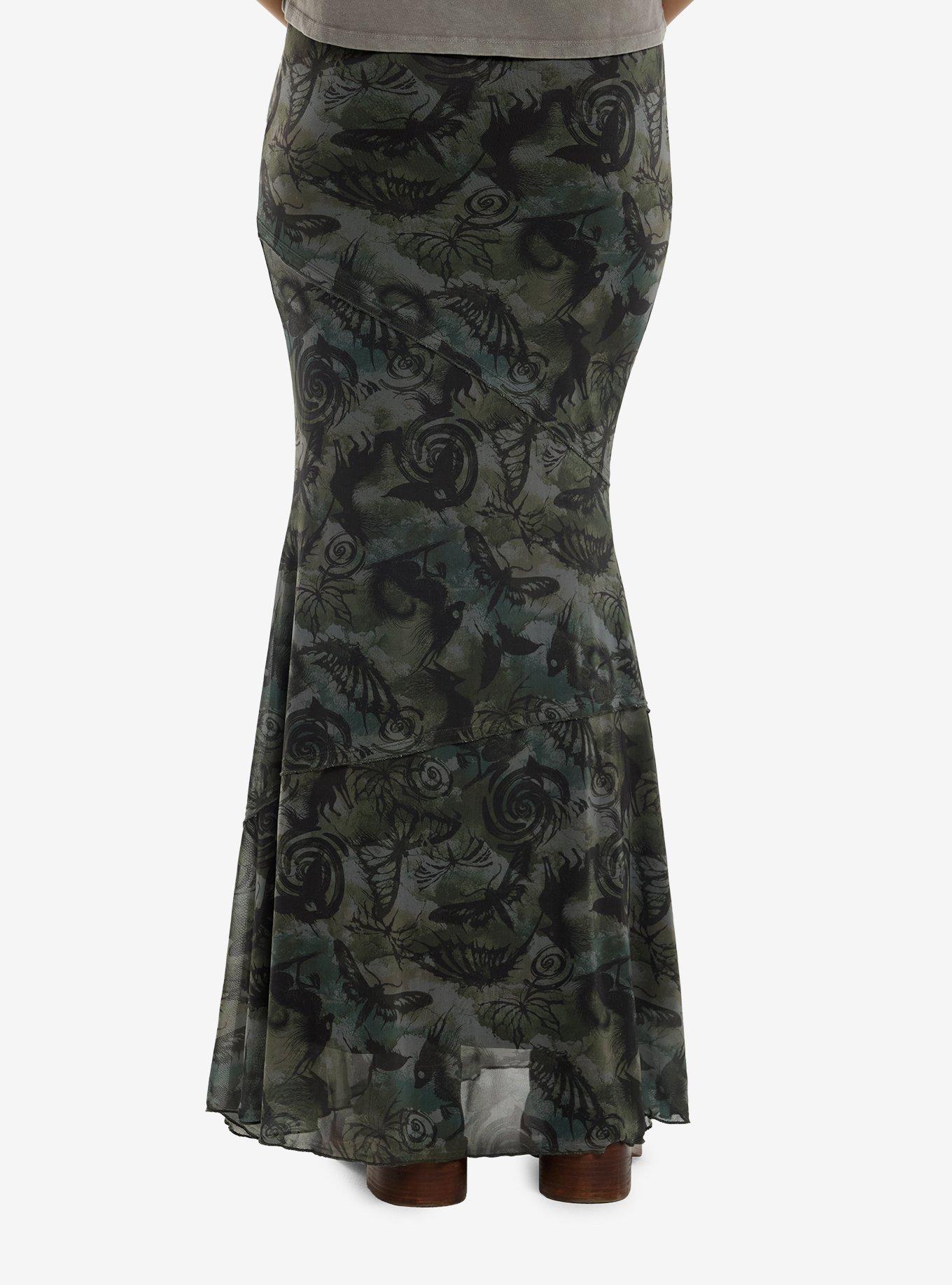 Thorn & Fable Haunted Creatures Maxi Skirt, , hi-res