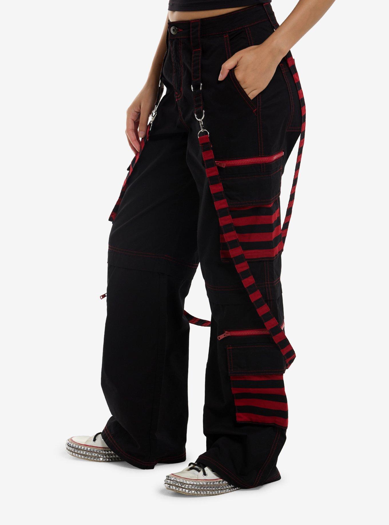 Social Collision Red & Black Zip-Off Cargo Pants, MULTI, alternate