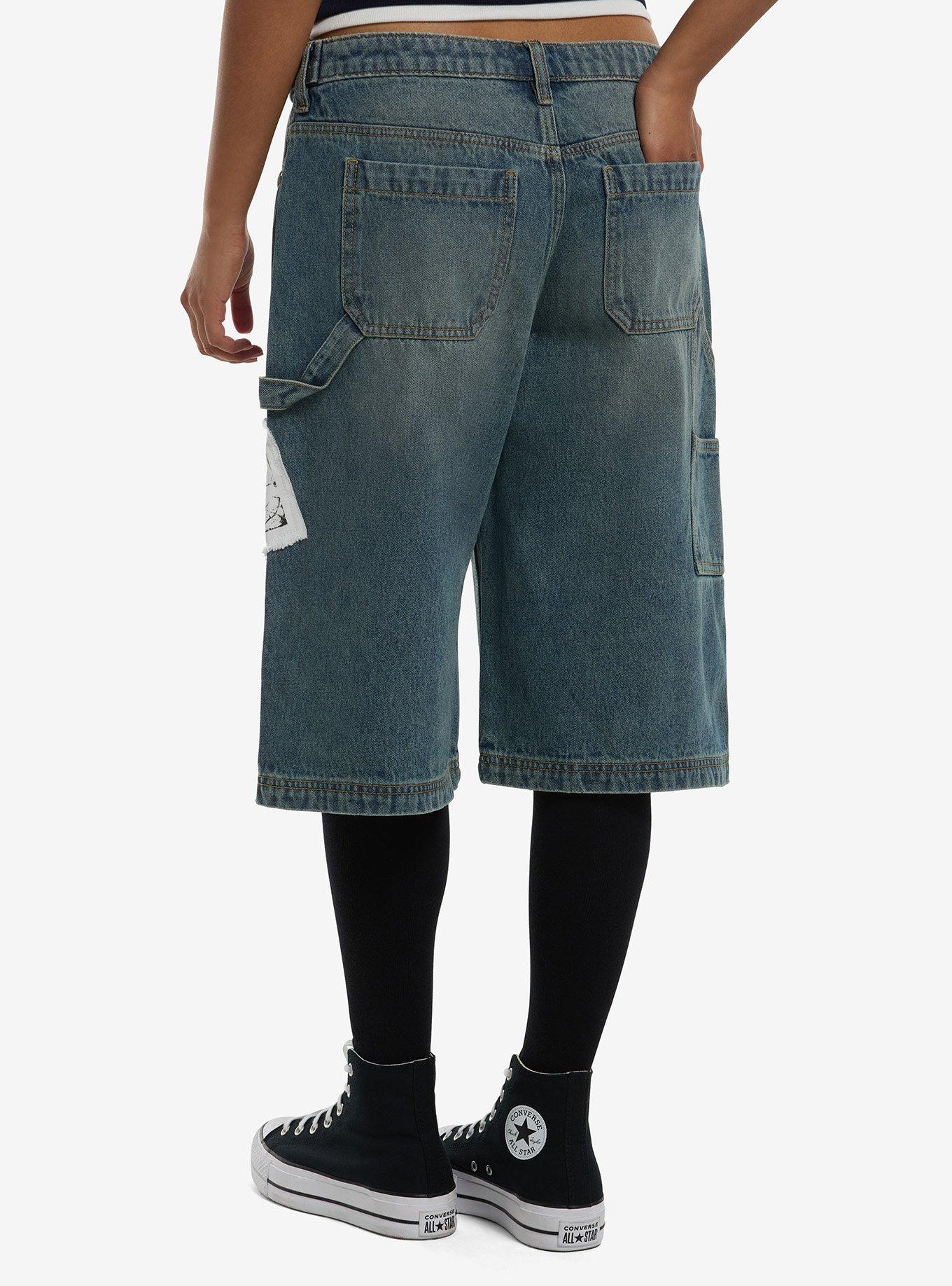 Skull Patches Carpenter Jorts, , hi-res