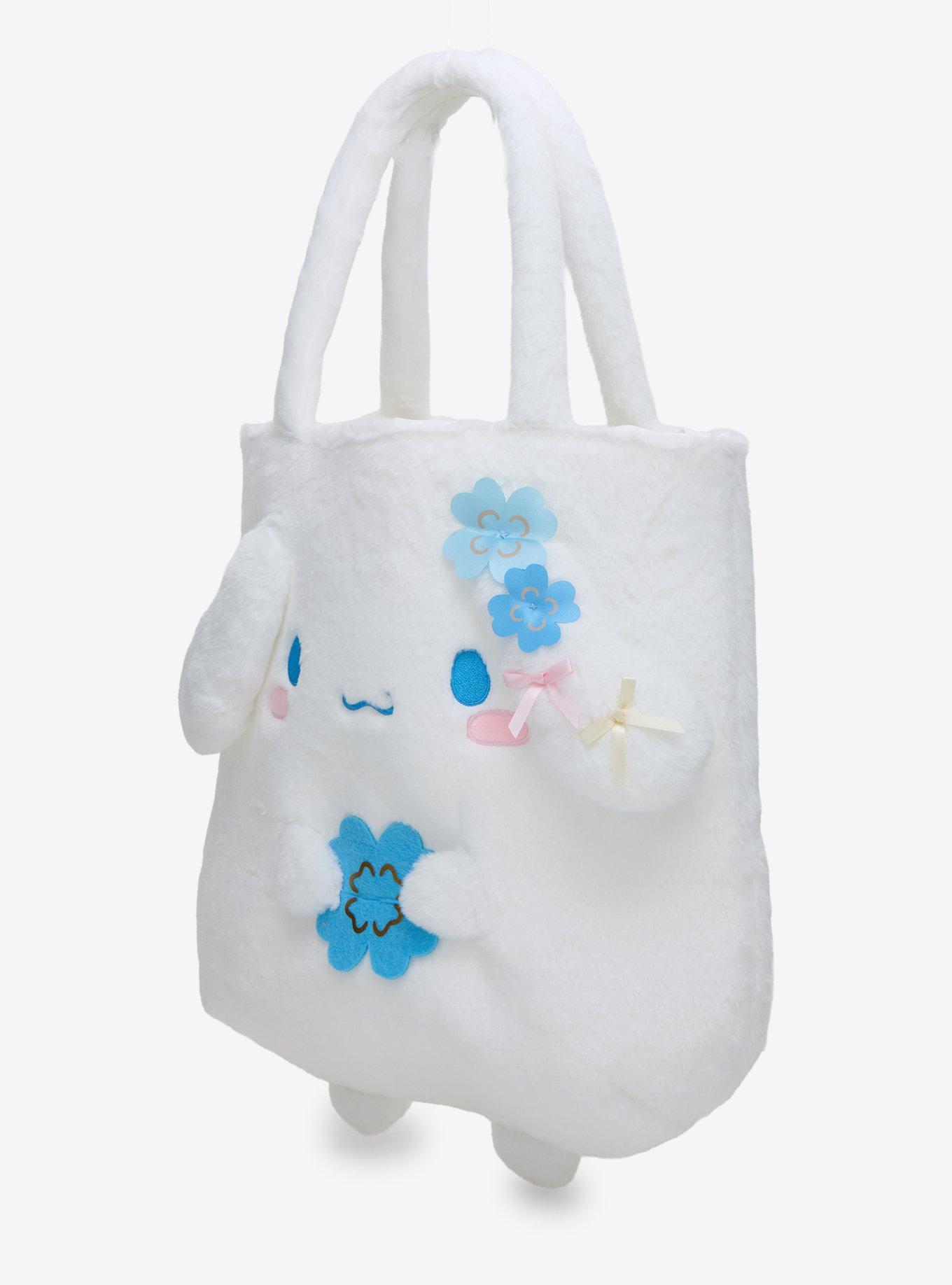 Sanrio Japan Originals Cinnamoroll Blue Clover Fuzzy Tote Bag, , hi-res